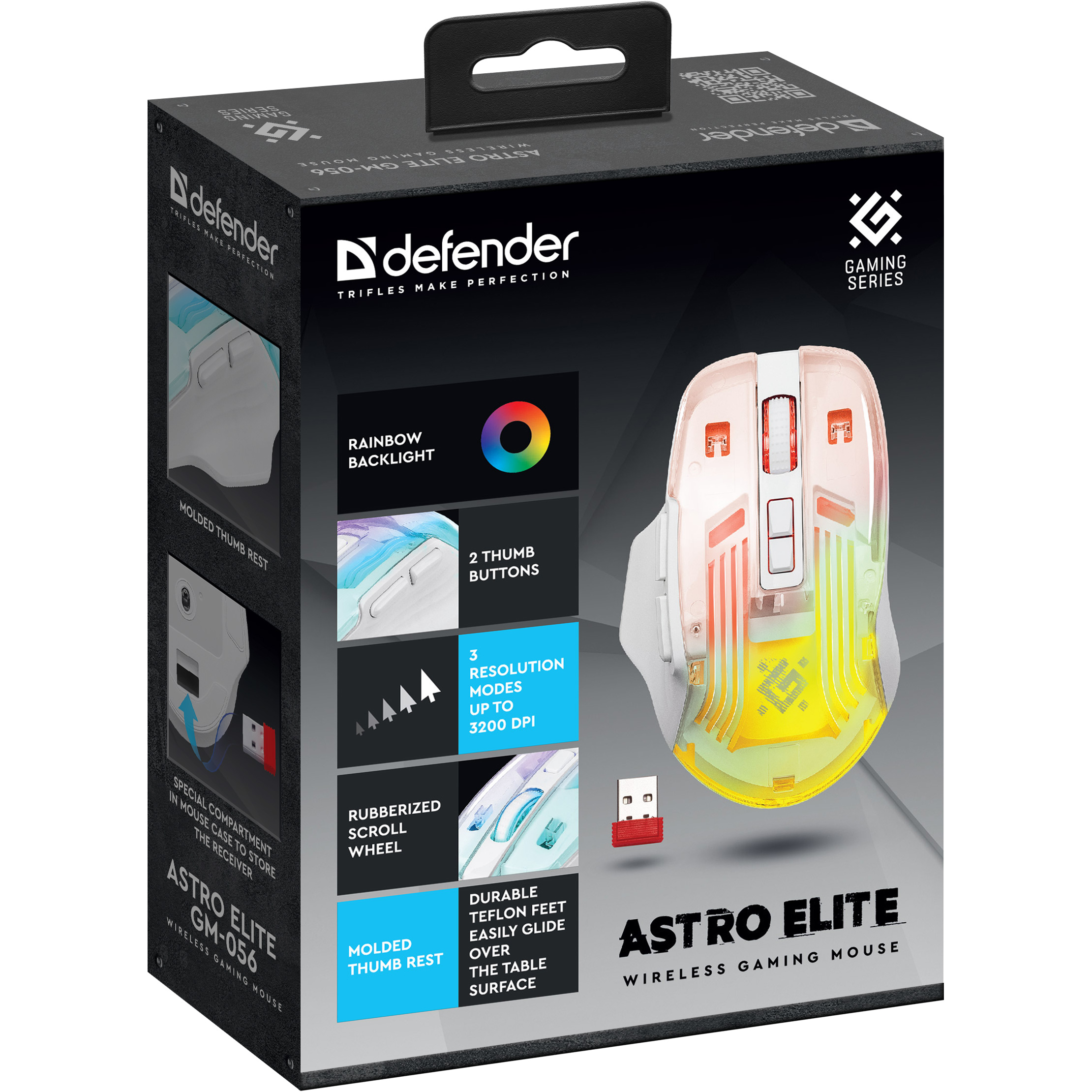 Миша ігрова DEFENDER Astro Elite GM-056 White (52056)