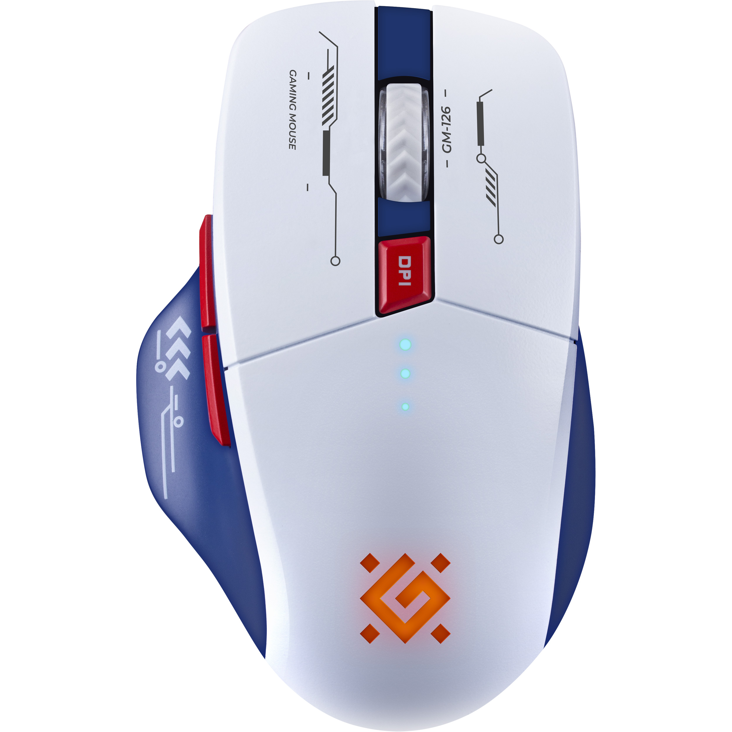 Миша ігрова DEFENDER Tisa GM-126 White/Blue (52126)