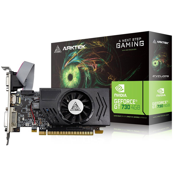Відеокарта ARKTEK GeForce GT 730 4GB GDDR5 64-bit LP (AKN730D5S4GL1)