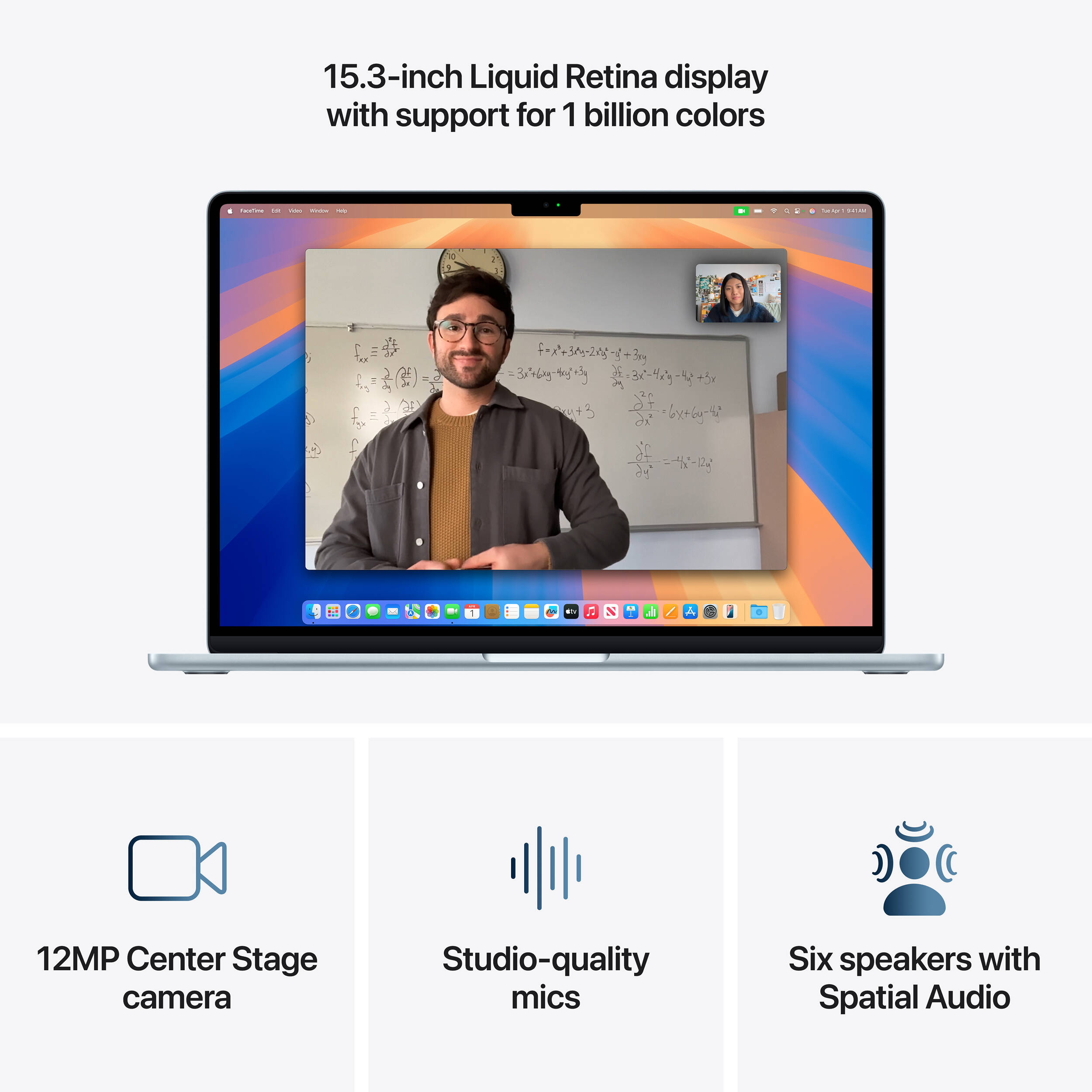 Ноутбук APPLE A3241 MacBook Air M4 15" 16GB/256GB Sky Blue (MC7A4UA/A)