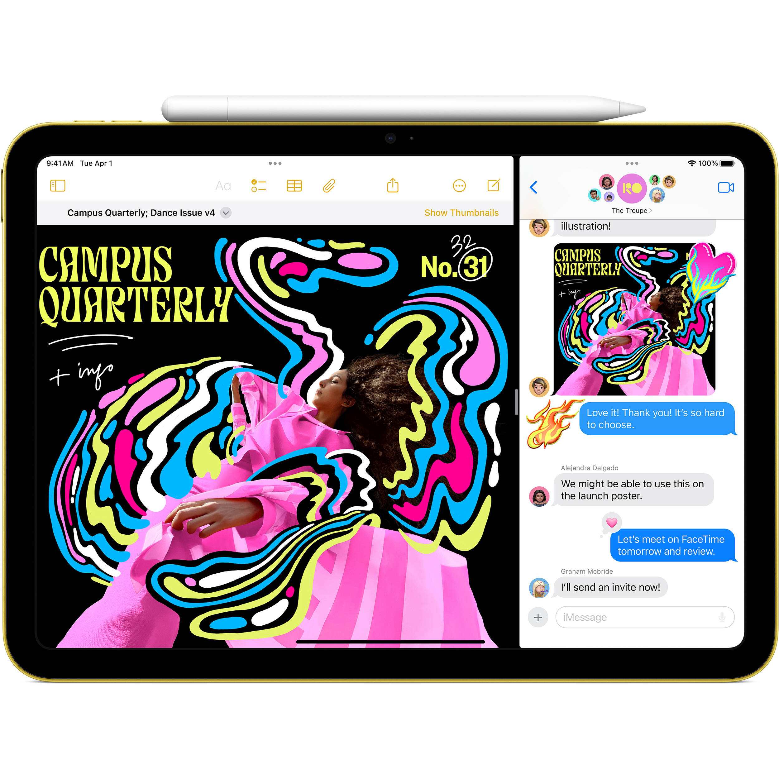 Планшет APPLE iPad A16 Wi-Fi 128GB Yellow (MD4D4TY/A)