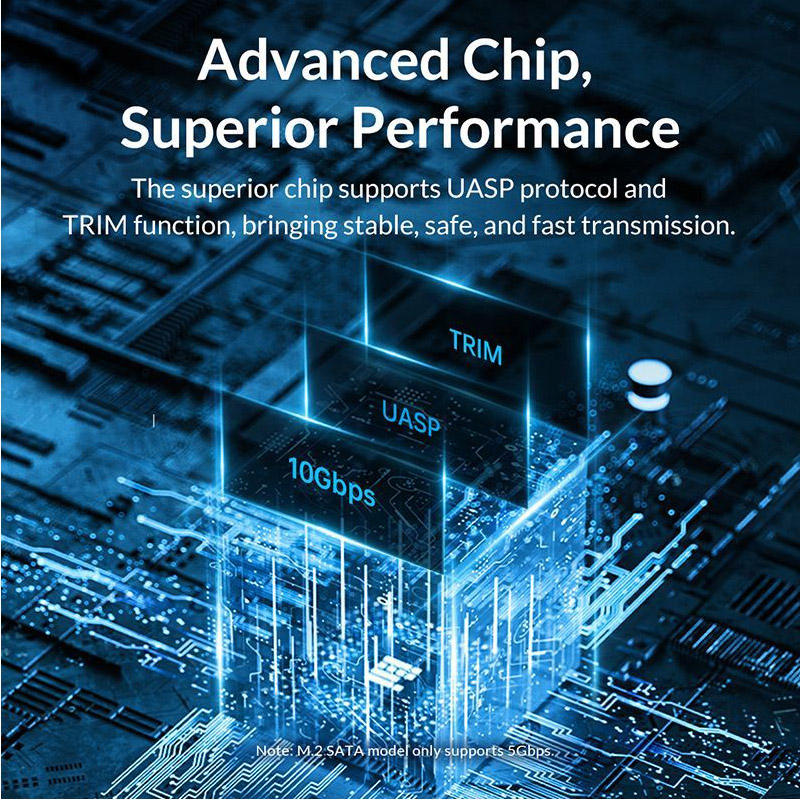 Карман внешний ORICO NVMe SATA M.2 SSD to USB3.2 (HC380503.M2UC)