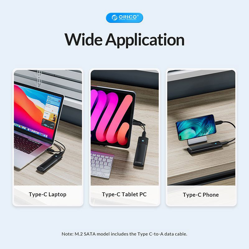 Карман внешний ORICO NVMe SATA M.2 SSD to USB3.2 (HC380503.M2UC)