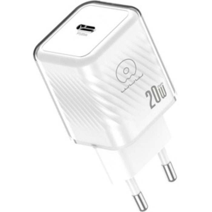 Зарядное устройство WUW C225 1xUSB-C, PD20W, GaN White