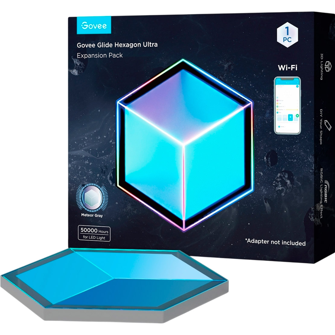 Модулі розширення для розумної світлової панелі GOVEE H106A Glide Hexagon Light Panels Ultra Expansion Pack (H106A007-OF-EU)
