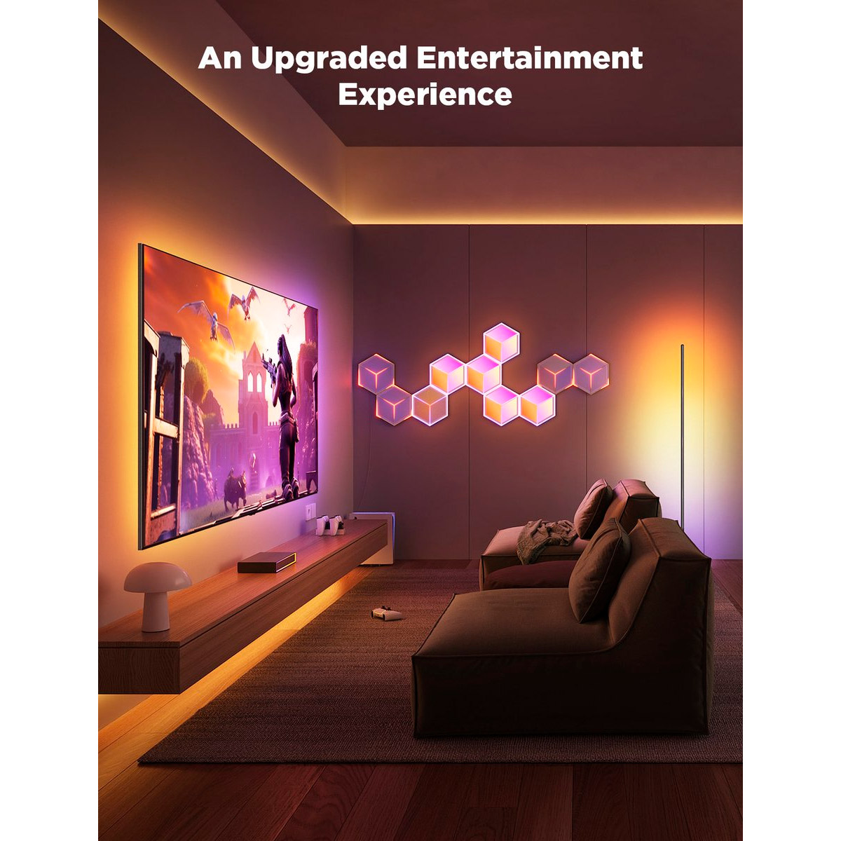 Модулі розширення для розумної світлової панелі GOVEE H106A Glide Hexagon Light Panels Ultra Expansion Pack (H106A007-OF-EU)