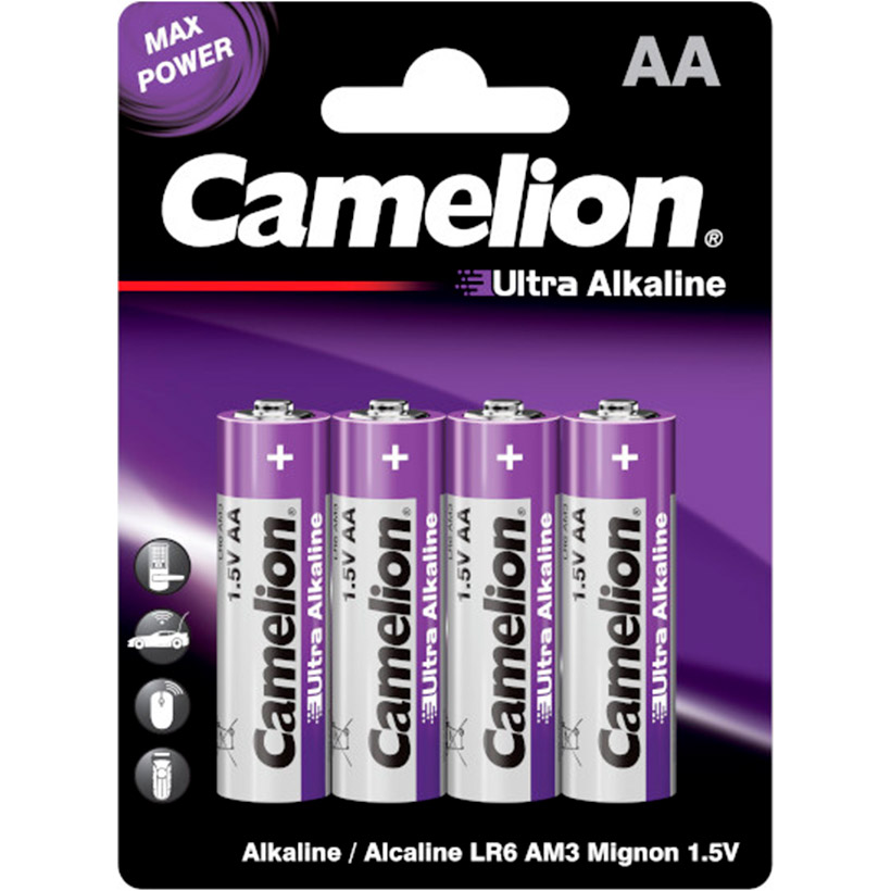 Батарейка CAMELION Ultra Alkaline AA 4шт/уп (LR6-BP4UT)