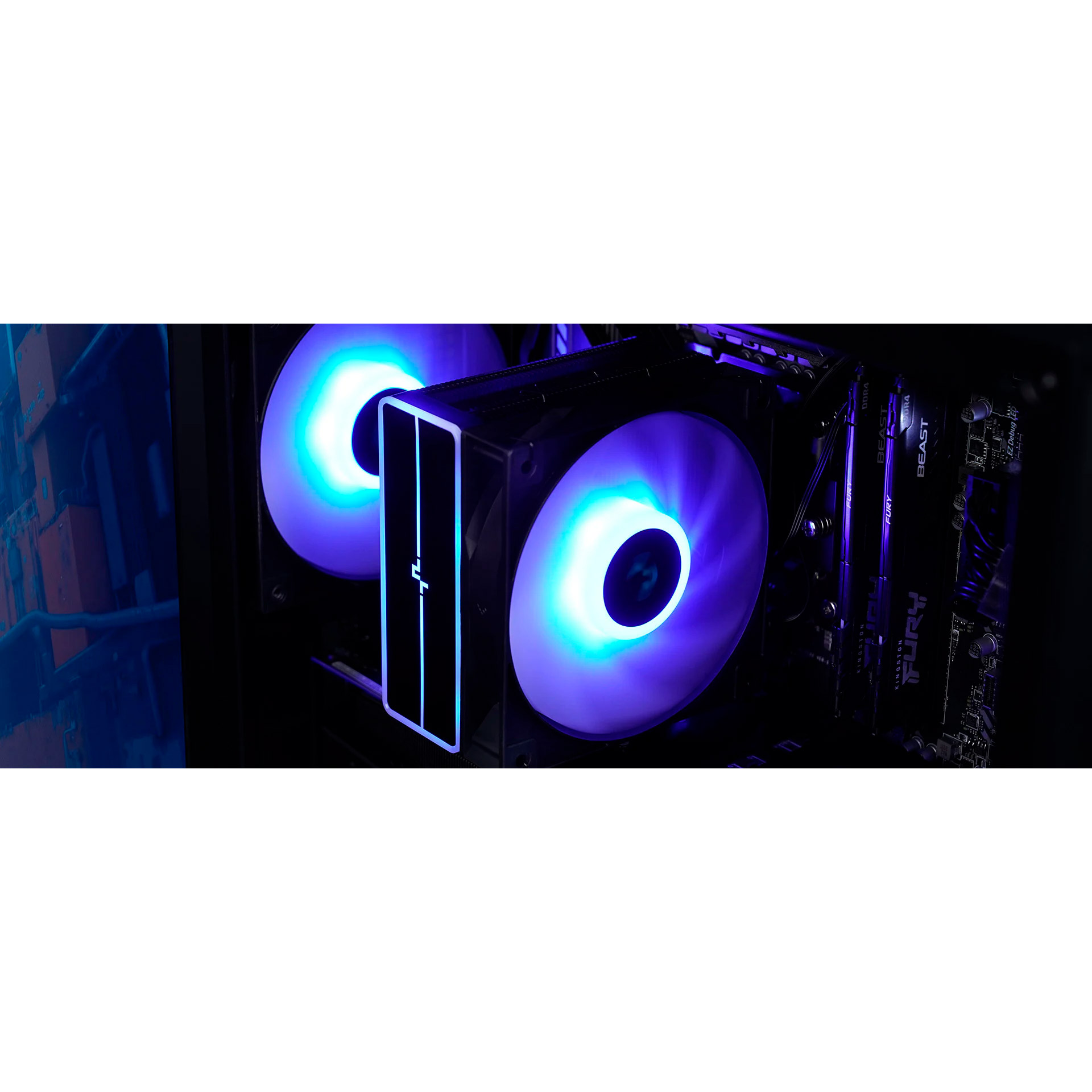 Кулер для процессора DEEPCOOL AG400 BK ARGB V2 Black (R-AG400-BKAMMN-GJD)