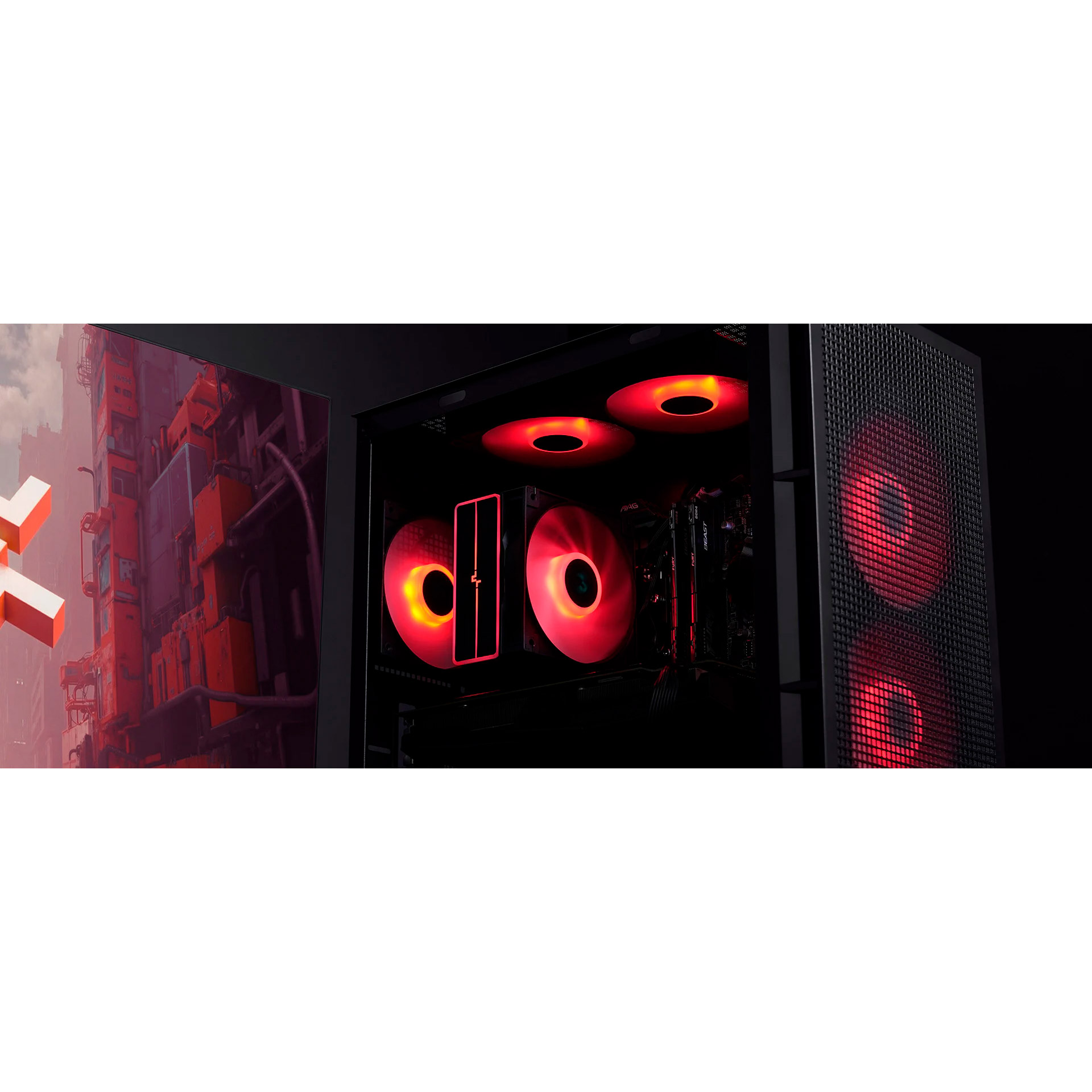 Кулер для процессора DEEPCOOL AG400 BK ARGB V2 Black (R-AG400-BKAMMN-GJD)