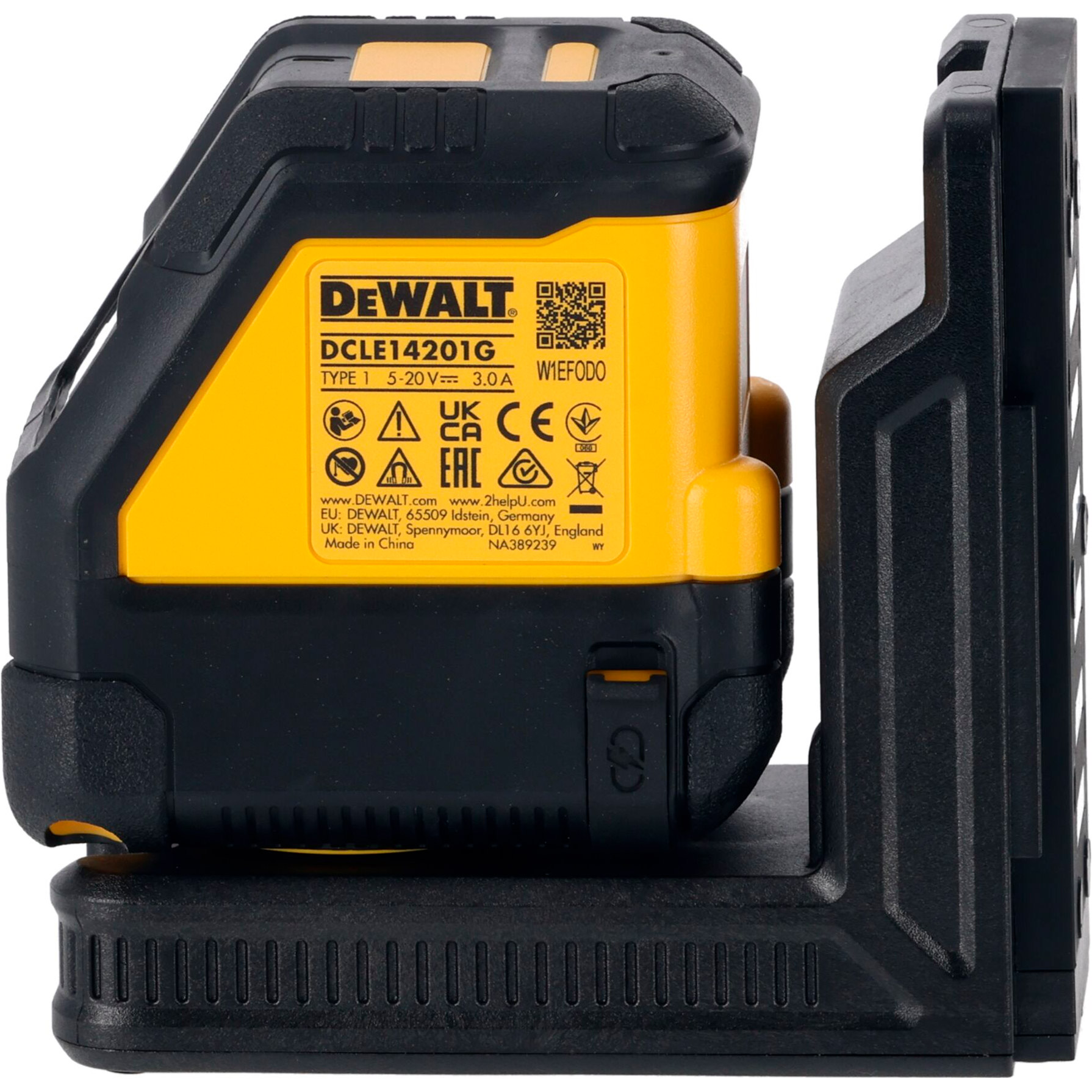 Нивелир лазерный DeWALT DCLE14201GB держатель + монтажная пластина + USB-C кабель + чехол