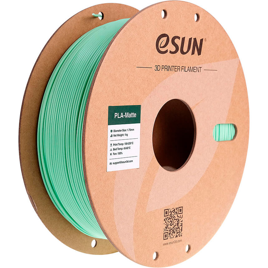 Пластик (філамент) для 3D принтера ESUN ePLA-Matte 1.75mm, 1кг, Mint Green (EPLA-MATTE-P175MG1)