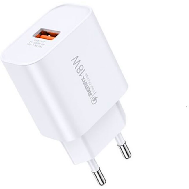 Зарядний пристрій REMAX RP-U119 Kiddy Series 1xUSB-A, 2.1A White w/Type-C cable