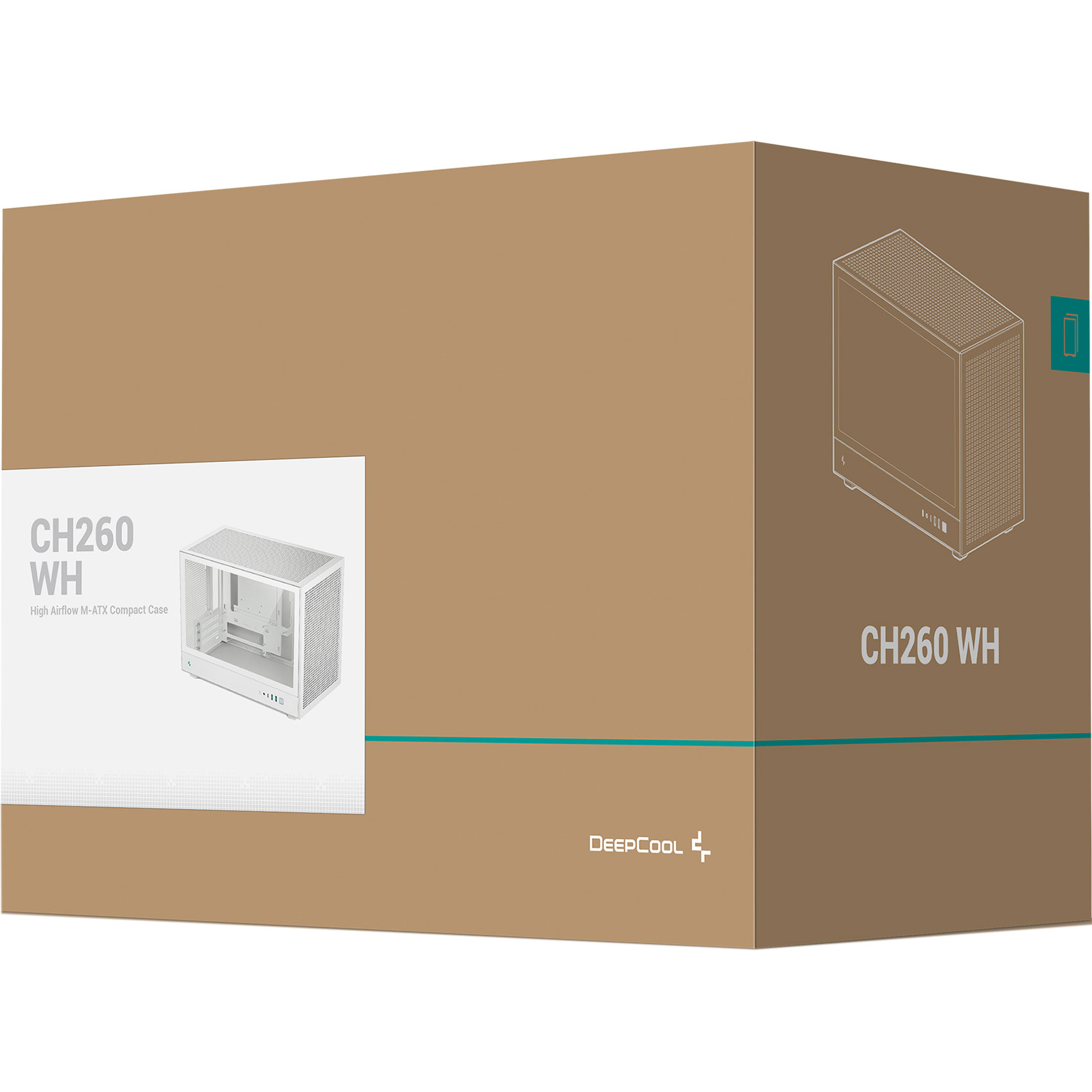 Корпус DEEPCOOL CH260 White (R-CH260-WHNGM0-G-1)