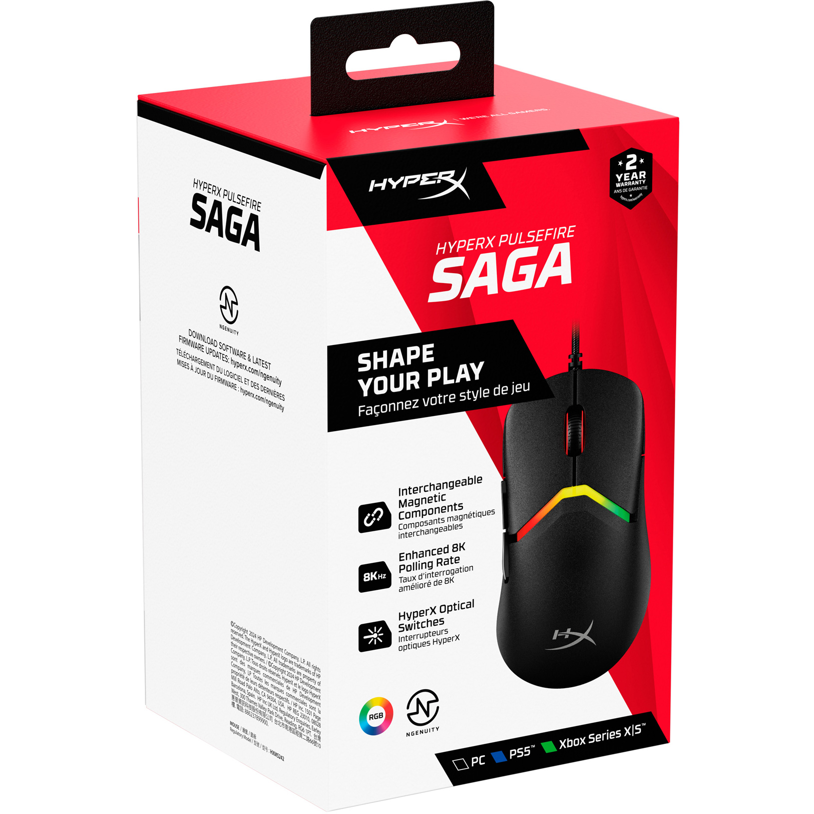 Мышь игровая HYPERX Pulsefire Saga Black (A2PB3AA)