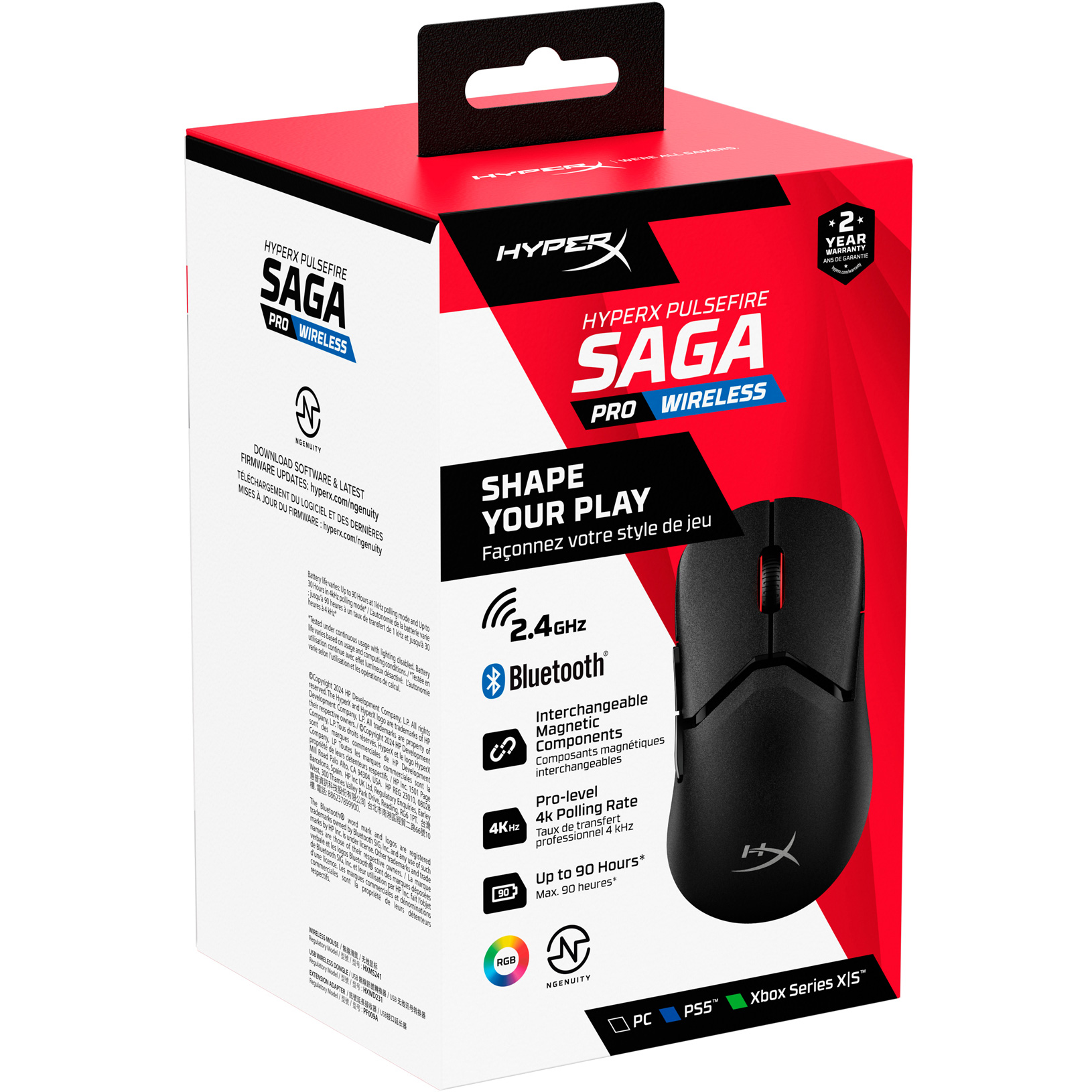 Мышь игровая HYPERX Pulsefire Saga Pro Black (A2PB2AA)