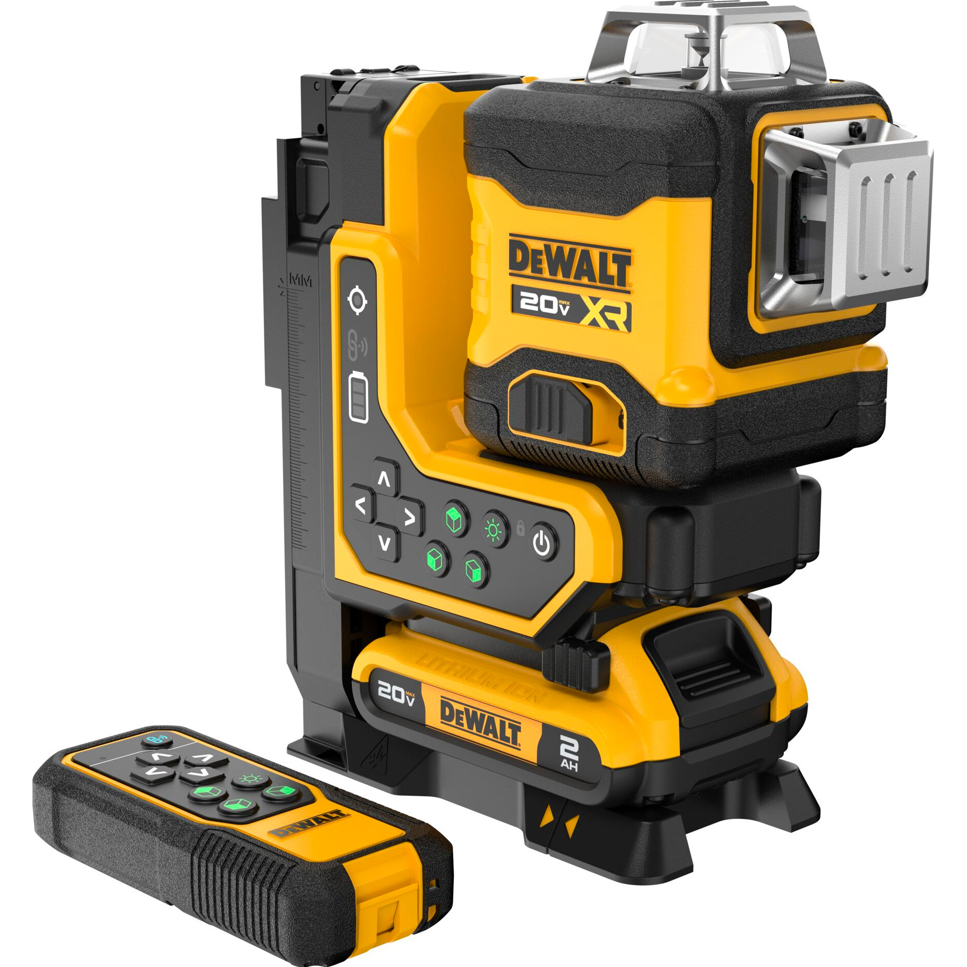 Нивелир лазерный DeWALT DCLE34035D1 АКБ 18V XR 2Ah + ЗУ + пульт ДУ + держатель + мишень + кейс