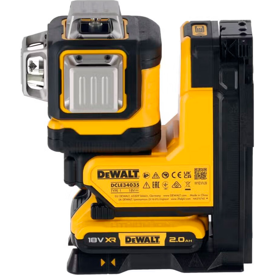 Нивелир лазерный DeWALT DCLE34035D1 АКБ 18V XR 2Ah + ЗУ + пульт ДУ + держатель + мишень + кейс