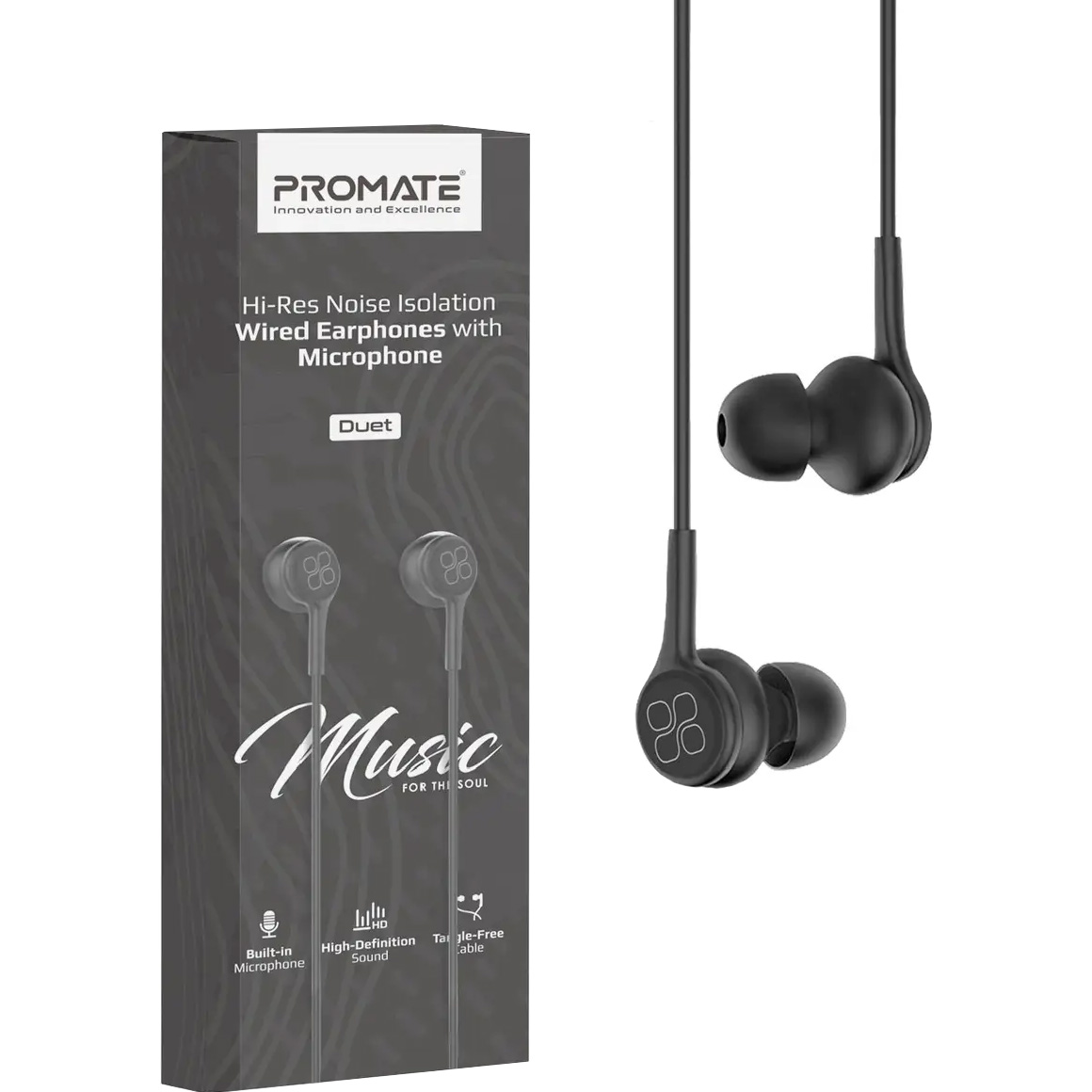Наушники PROMATE Duet Black