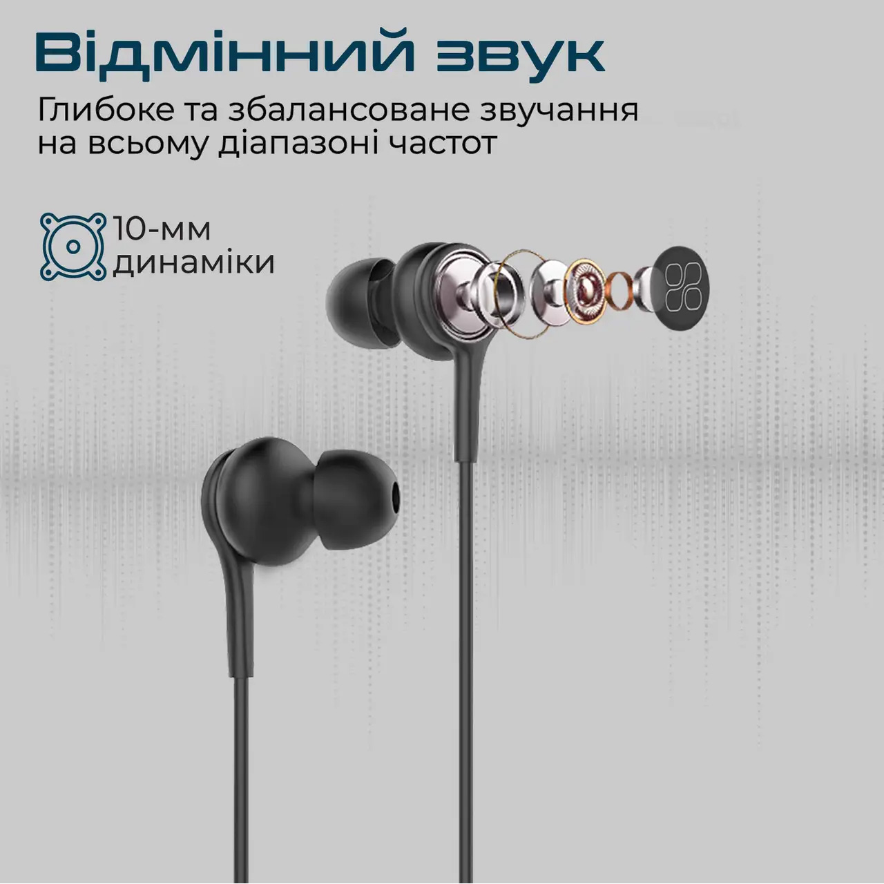 Наушники PROMATE Duet Black