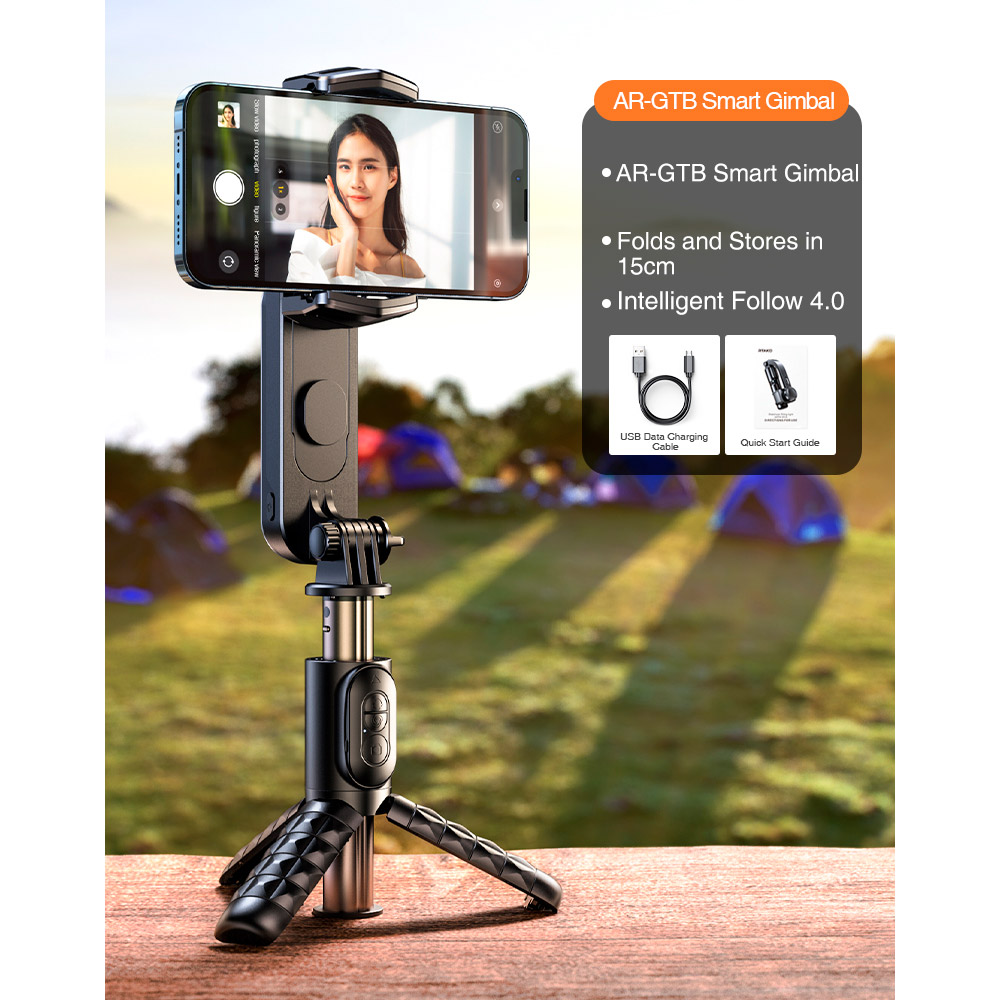Стабілізатор RTAKO Q09 Mini Electric Gimbal Stabilizer with AR Detach Black