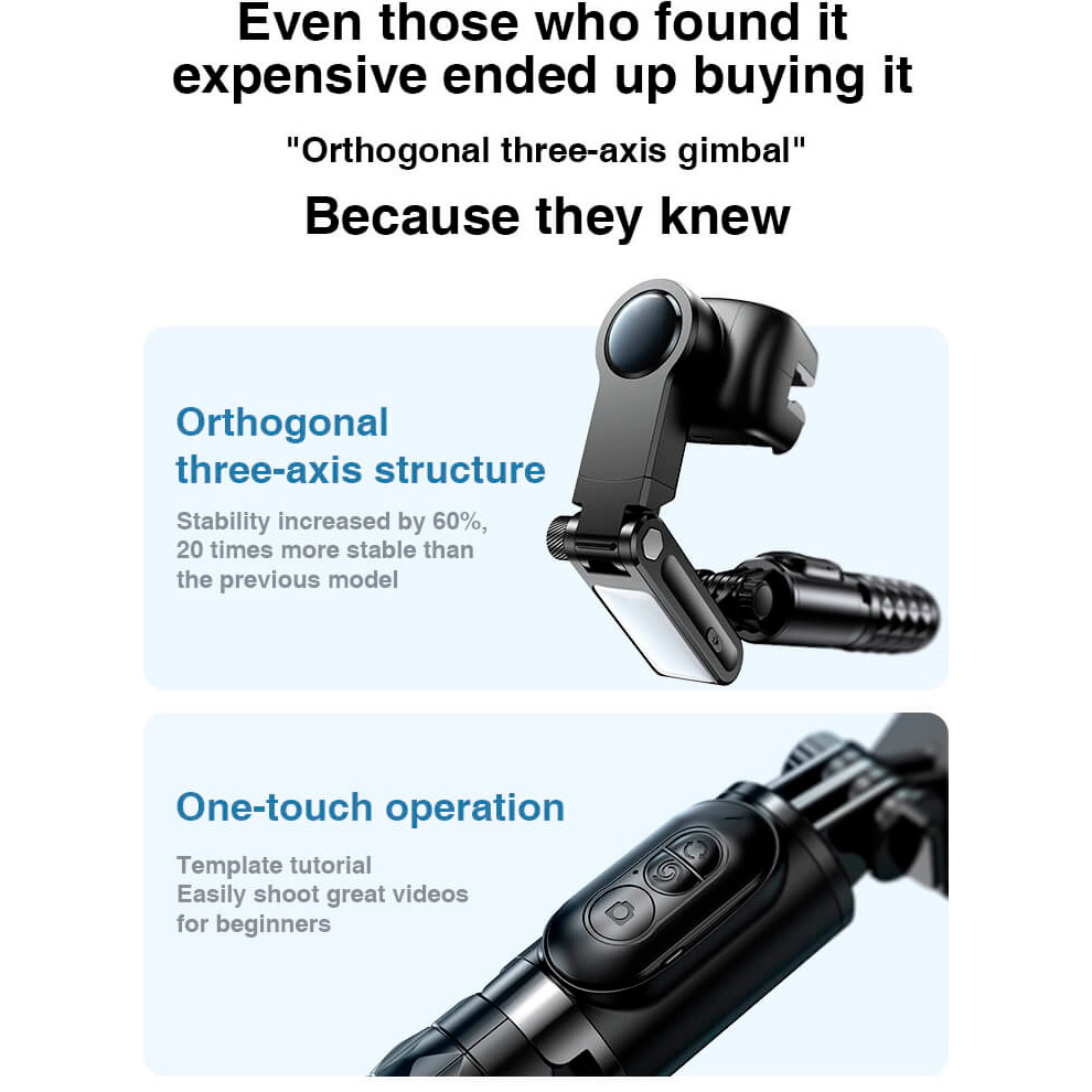 Стабілізатор RTAKO Q18 Orthogonal Three-Axis Pan-Tilt Gimbal Ceramic Black