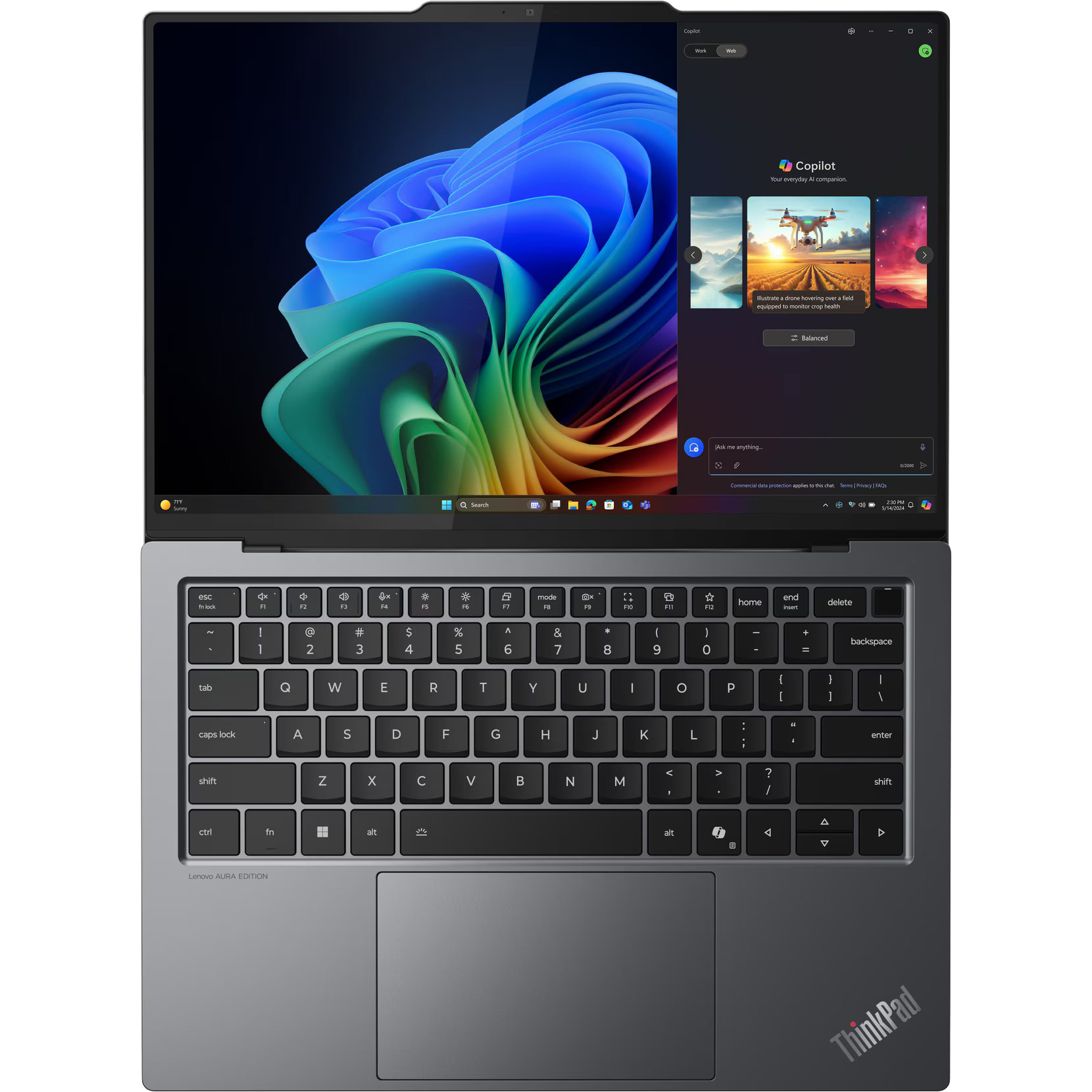 Ноутбук LENOVO ThinkPad X9-14 Gen 1 Touch Gray (21QA001YRA)
