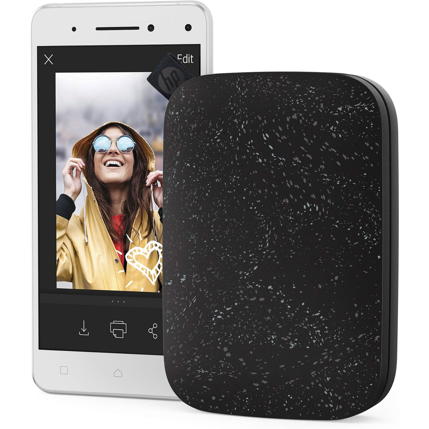 Мобильный фотопринтер HP Sprocket 2x3 Black Noir (HPISPB)