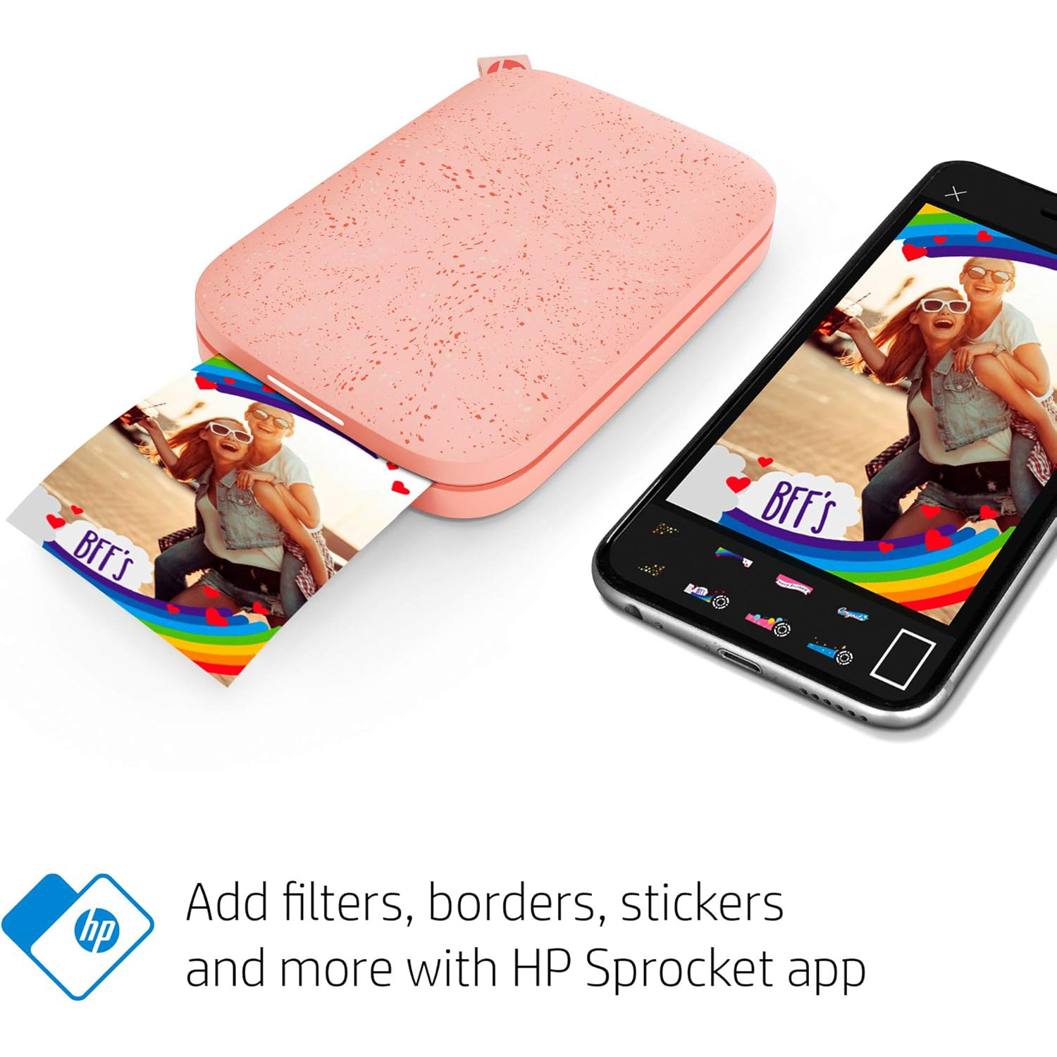 Мобільний фотопринтер HP Sprocket 2x3 Blush Pink (HPISPP)