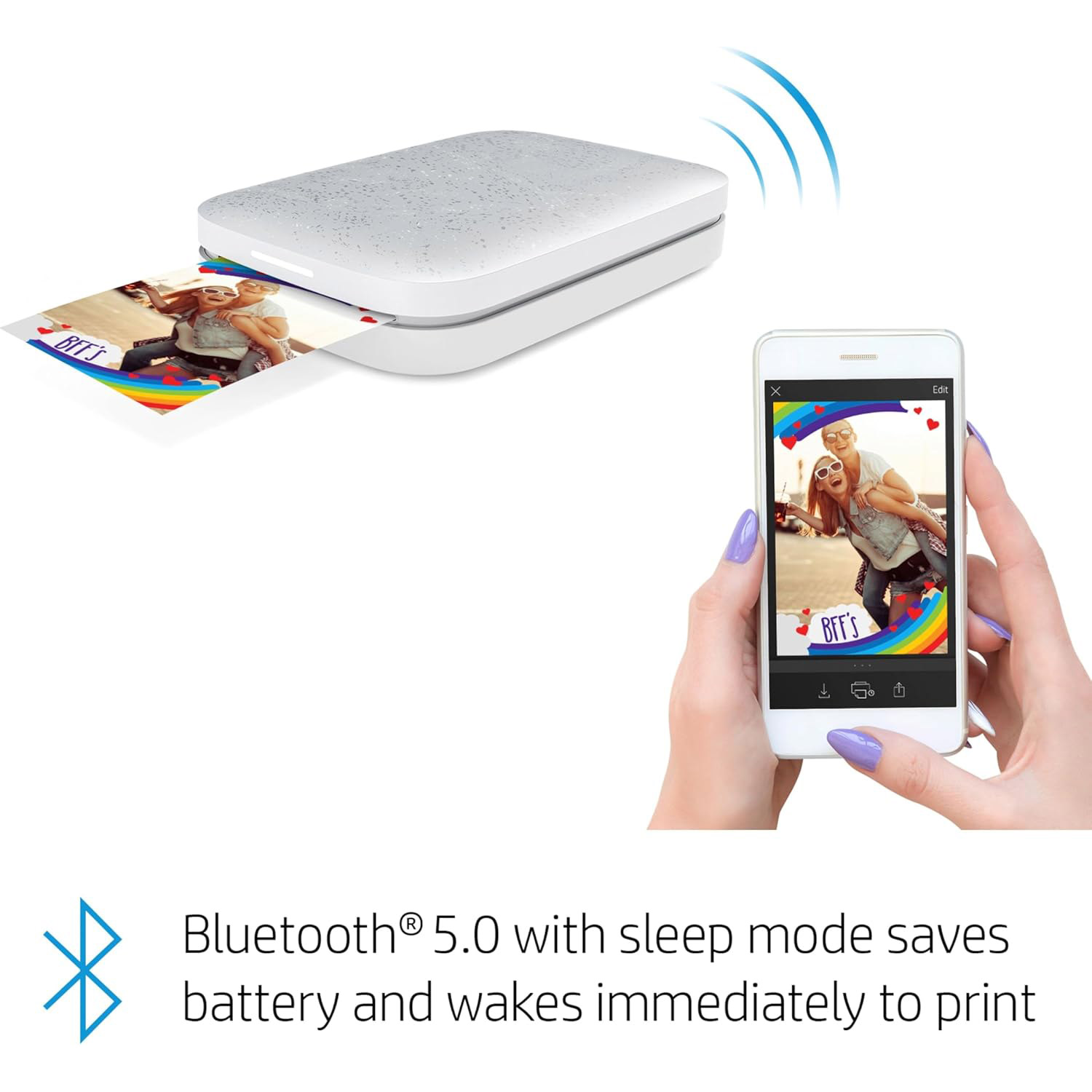 Мобільний фотопринтер HP Sprocket 2x3 Luna Pearl (HPISPW)