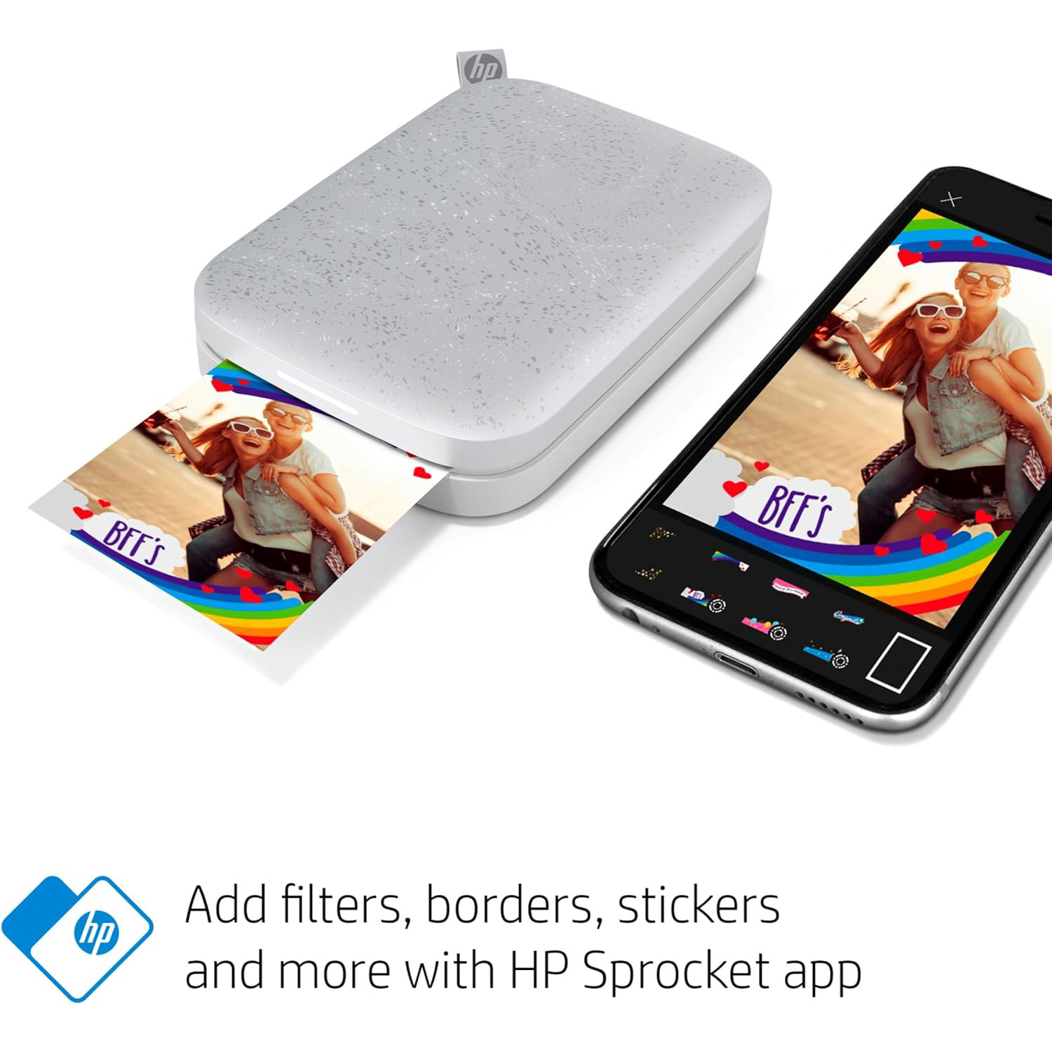 Мобільний фотопринтер HP Sprocket 2x3 Luna Pearl (HPISPW)