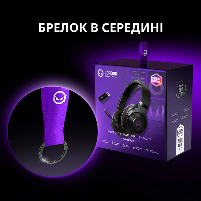 Навушники геймерскі LORGAR Noah 702 Black (LRG-GHS702)