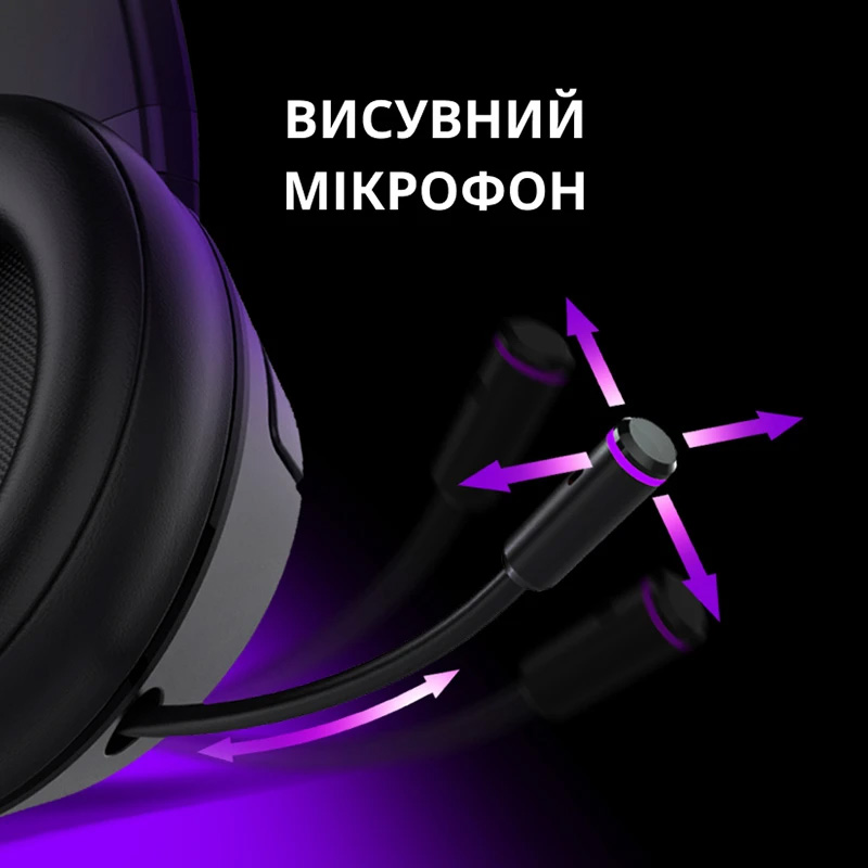 Навушники геймерскі LORGAR Noah 702 Black (LRG-GHS702)