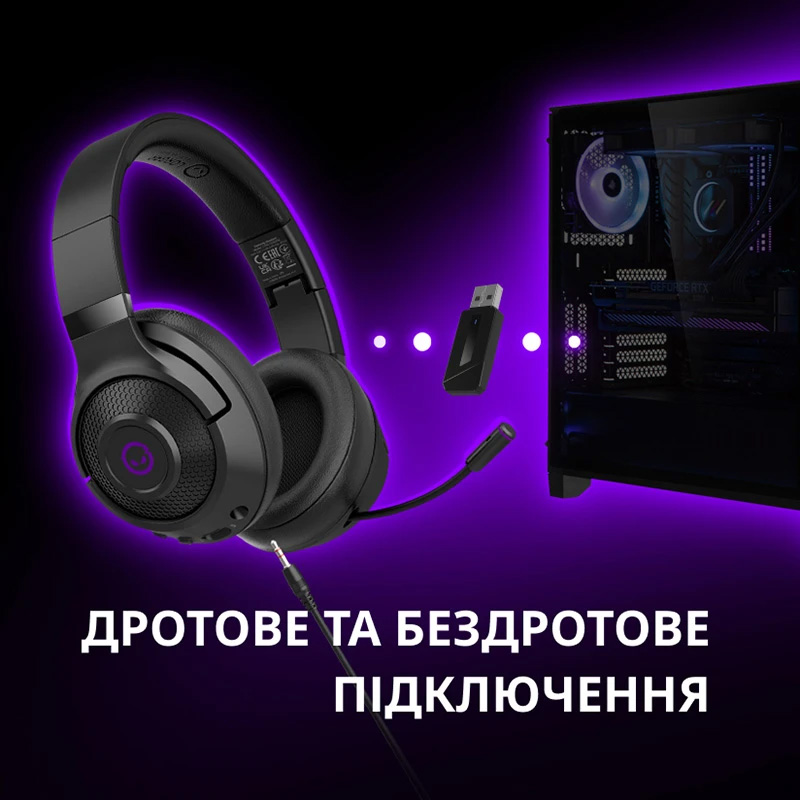 Навушники геймерскі LORGAR Noah 702 Black (LRG-GHS702)