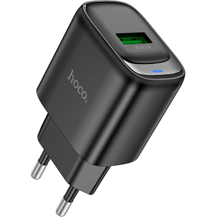 Зарядний пристрій HOCO C140A Smart 1xUSB-A, QC3.0, 18W Black (6942007627788)