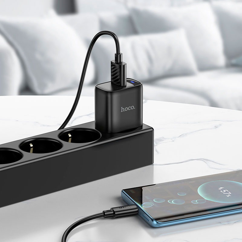 Зарядний пристрій HOCO C140A Smart 1xUSB-A, QC3.0, 18W Black (6942007627788)
