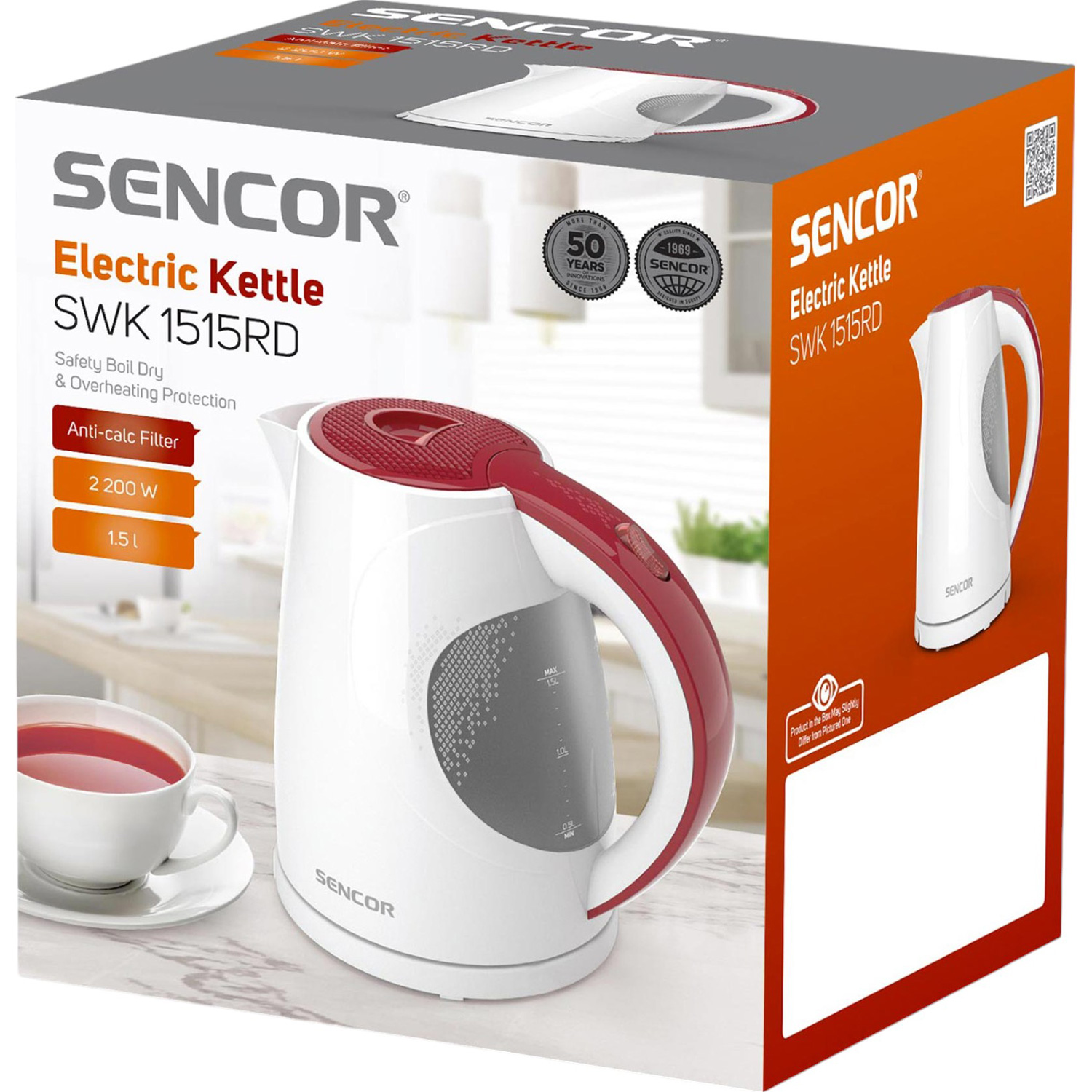 Электрочайник SENCOR SWK 1515RD (41020540)