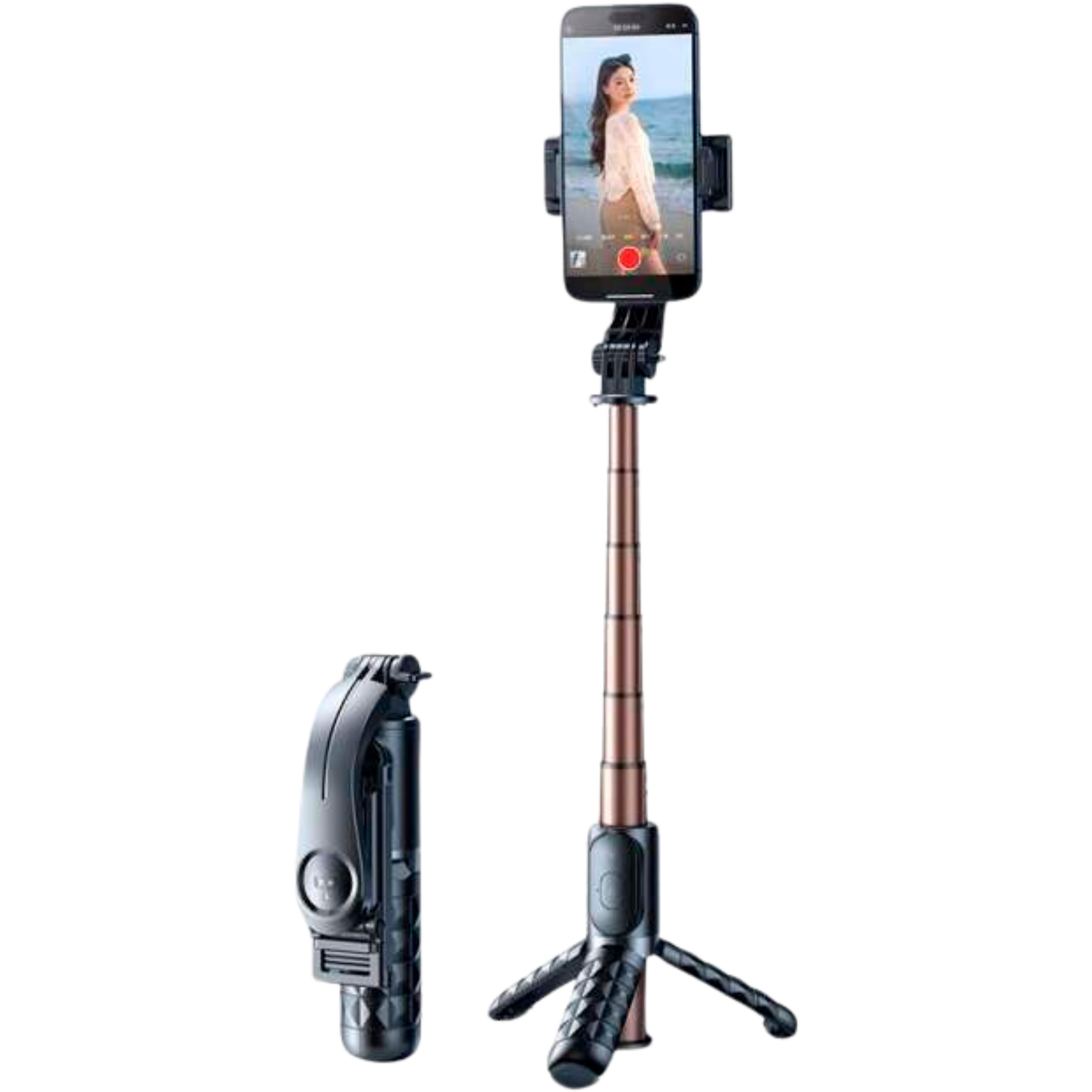 Монопод-трипод RTAKO Q10R MINI Clip Selfie Stick Matte Black