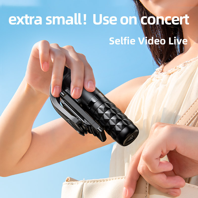 Монопод-трипод RTAKO Q10R MINI Clip Selfie Stick Matte Black