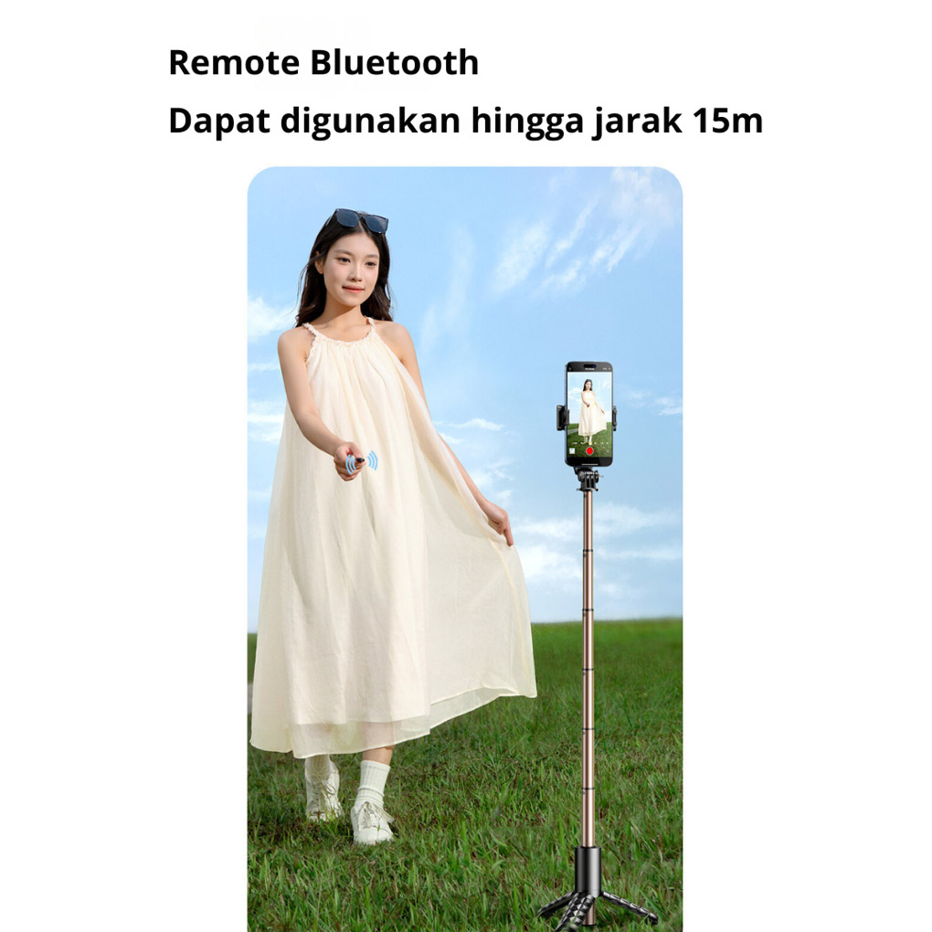 Монопод-трипод RTAKO Q10R MINI Clip Selfie Stick Matte Black