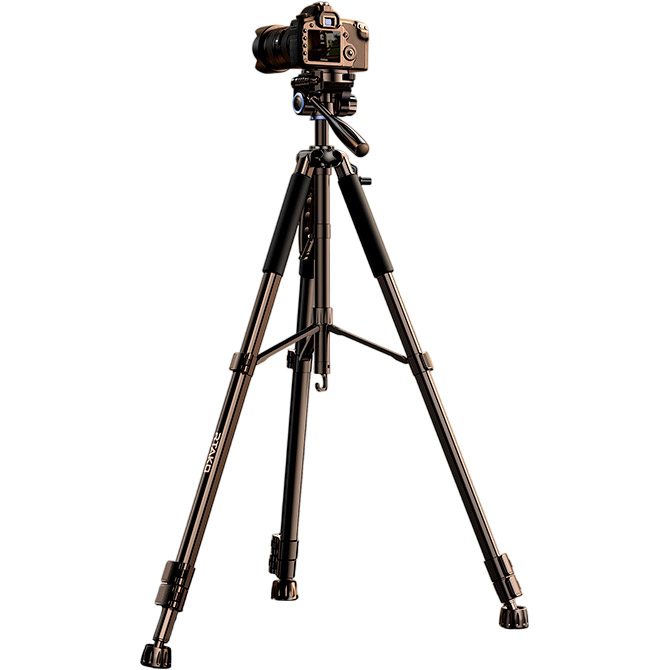 Штатив RTAKO VT-990S 1.9M Hexagonal Photography Tripod Black