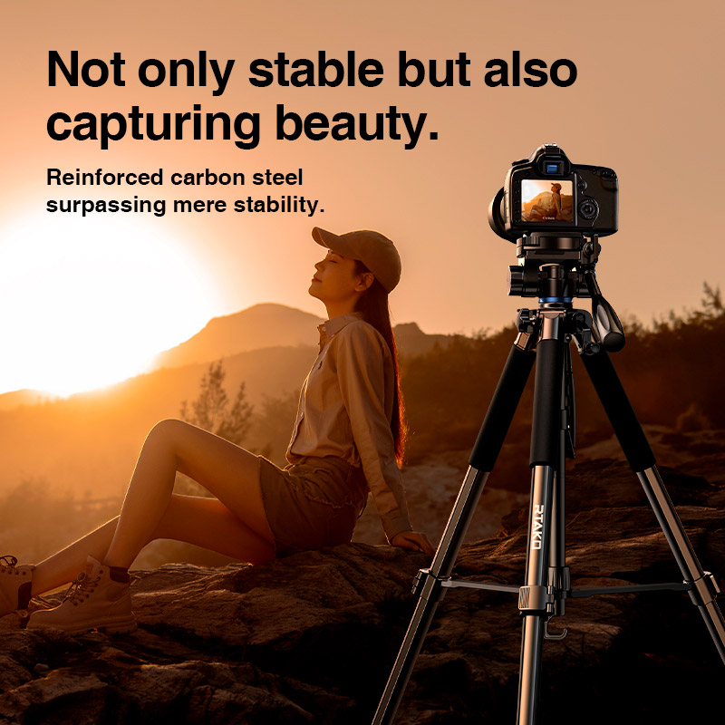 Штатив RTAKO VT-990S 1.9M Hexagonal Photography Tripod Black