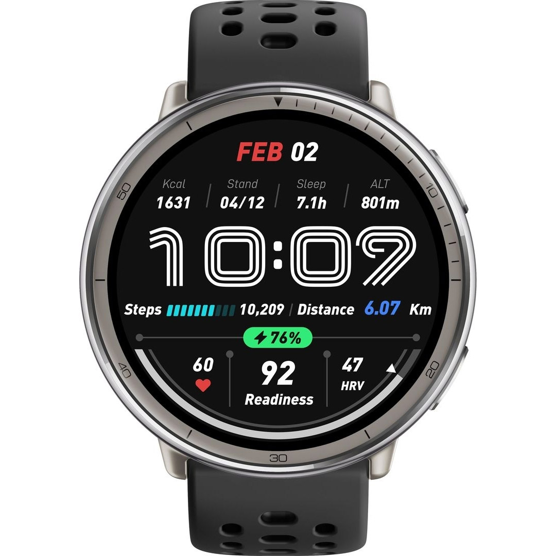 Смарт-годинник AMAZFIT Active 2R Black Sport Silicone (W2437GL7N)