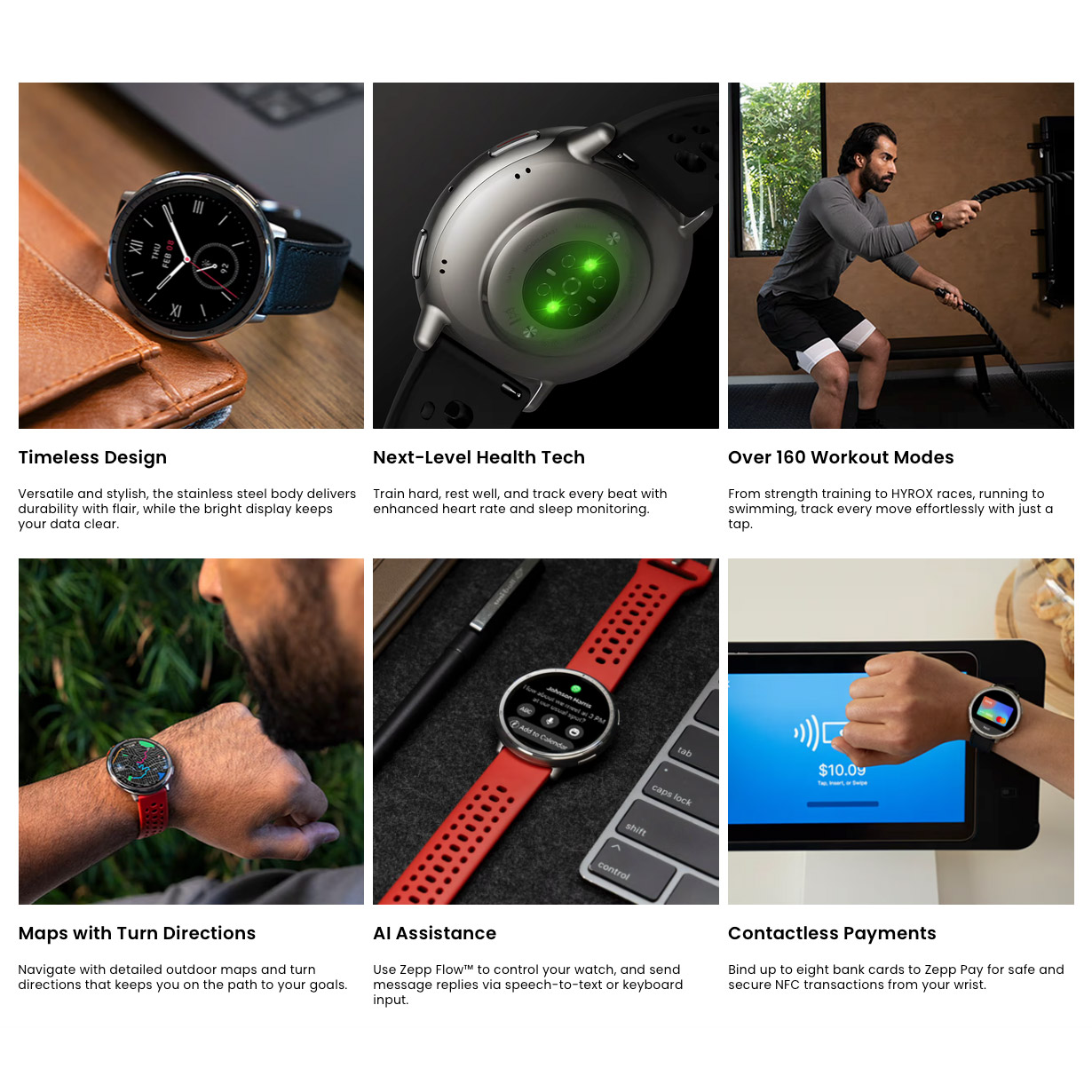 Смарт-годинник AMAZFIT Active 2R Black Sport Silicone (W2437GL7N)
