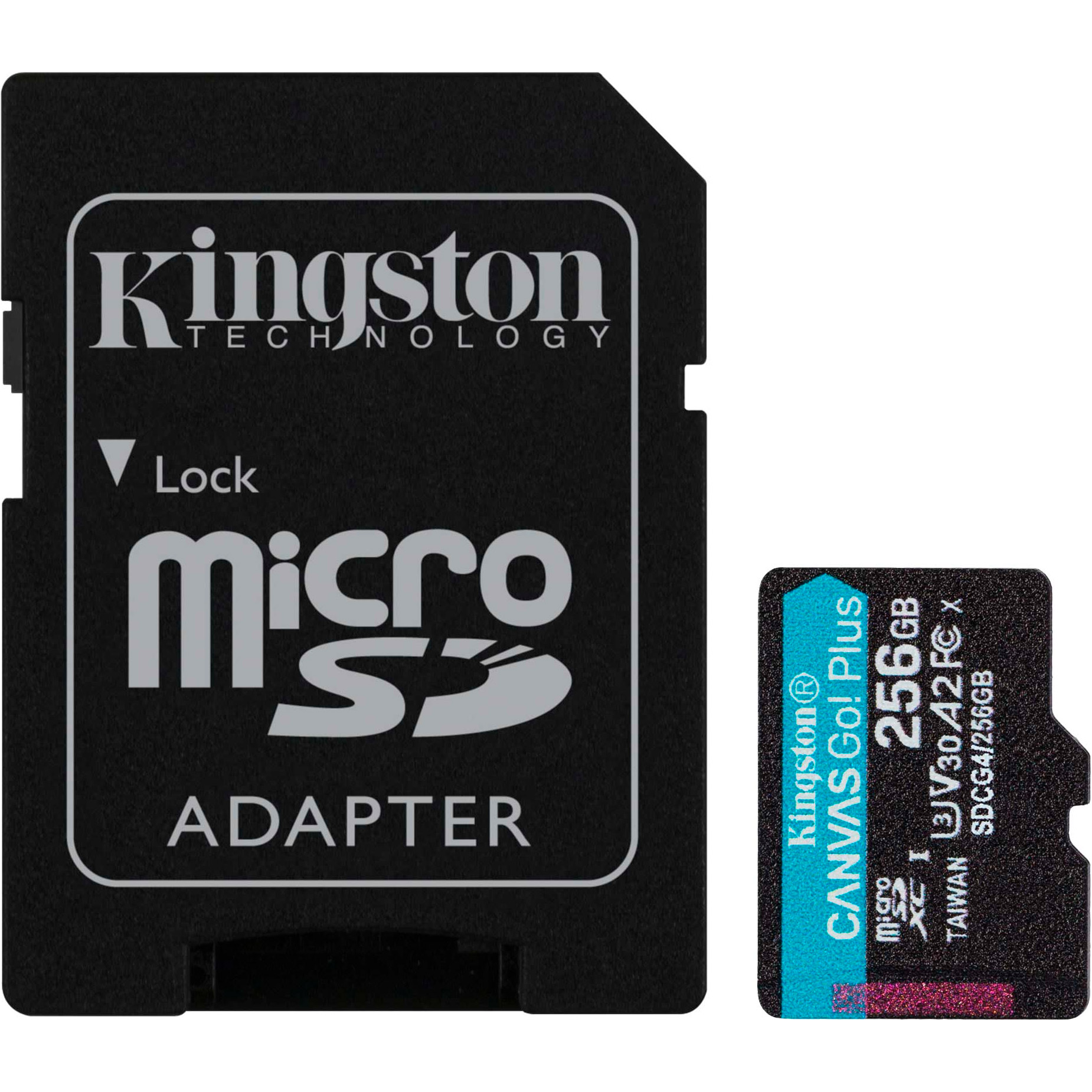 Карта пам'яті KINGSTON microSDXC Canvas Go! Plus 256GB UHS-I U3 V30 A2 Class 10 + SD-adapter (SDCG4/256GB)