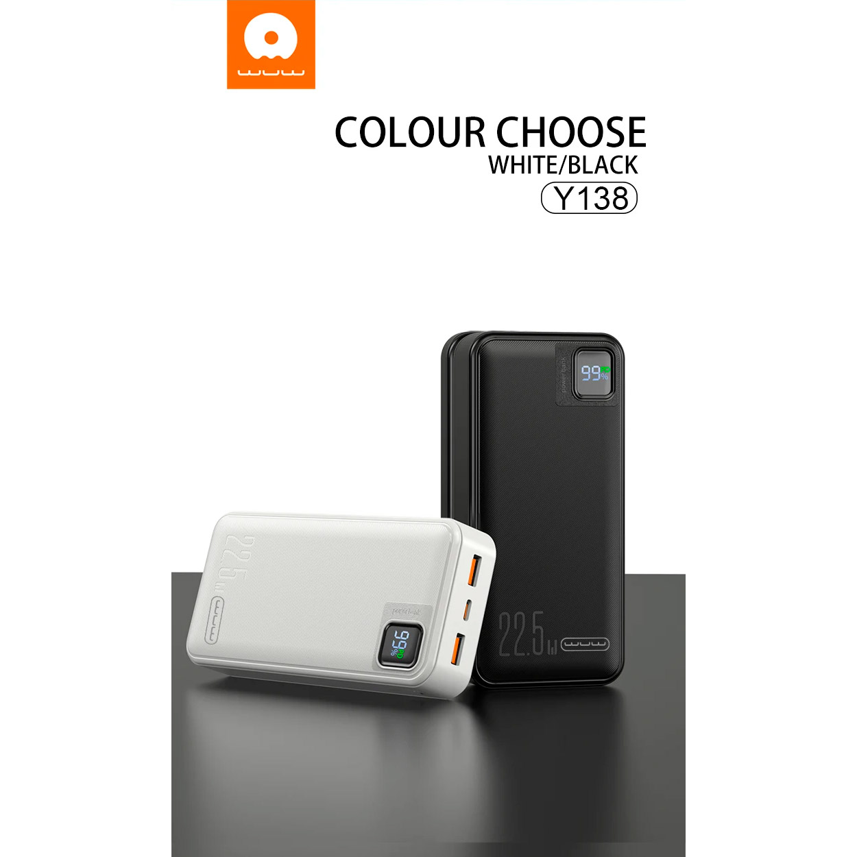 Повербанк WUW Y138 22.5W 20000mAh Black