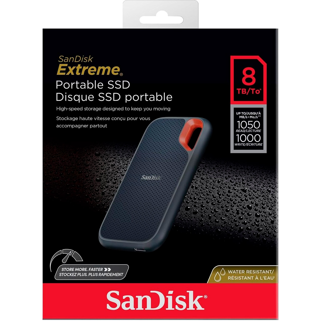 Портативний SSD диск SANDISK Extreme 2TB USB3.2 Gen2 Black (SDSSDE61-8T00-G25)