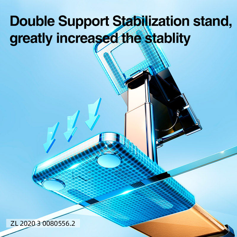 Подставка для смартфона RTAKO TC01A Dual Slider Folding Desktop Stand Gray