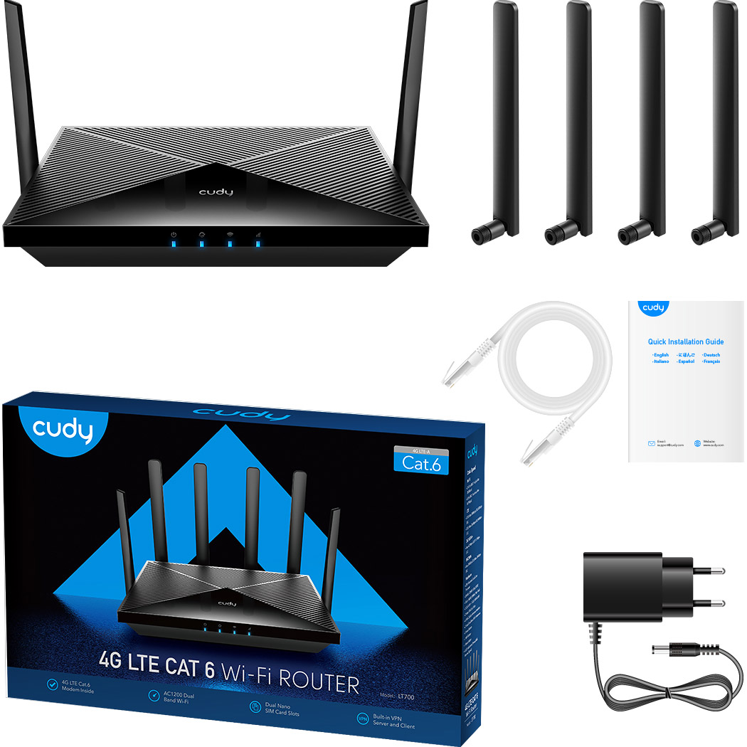 Wi-Fi роутер CUDY LT700 4G LTE