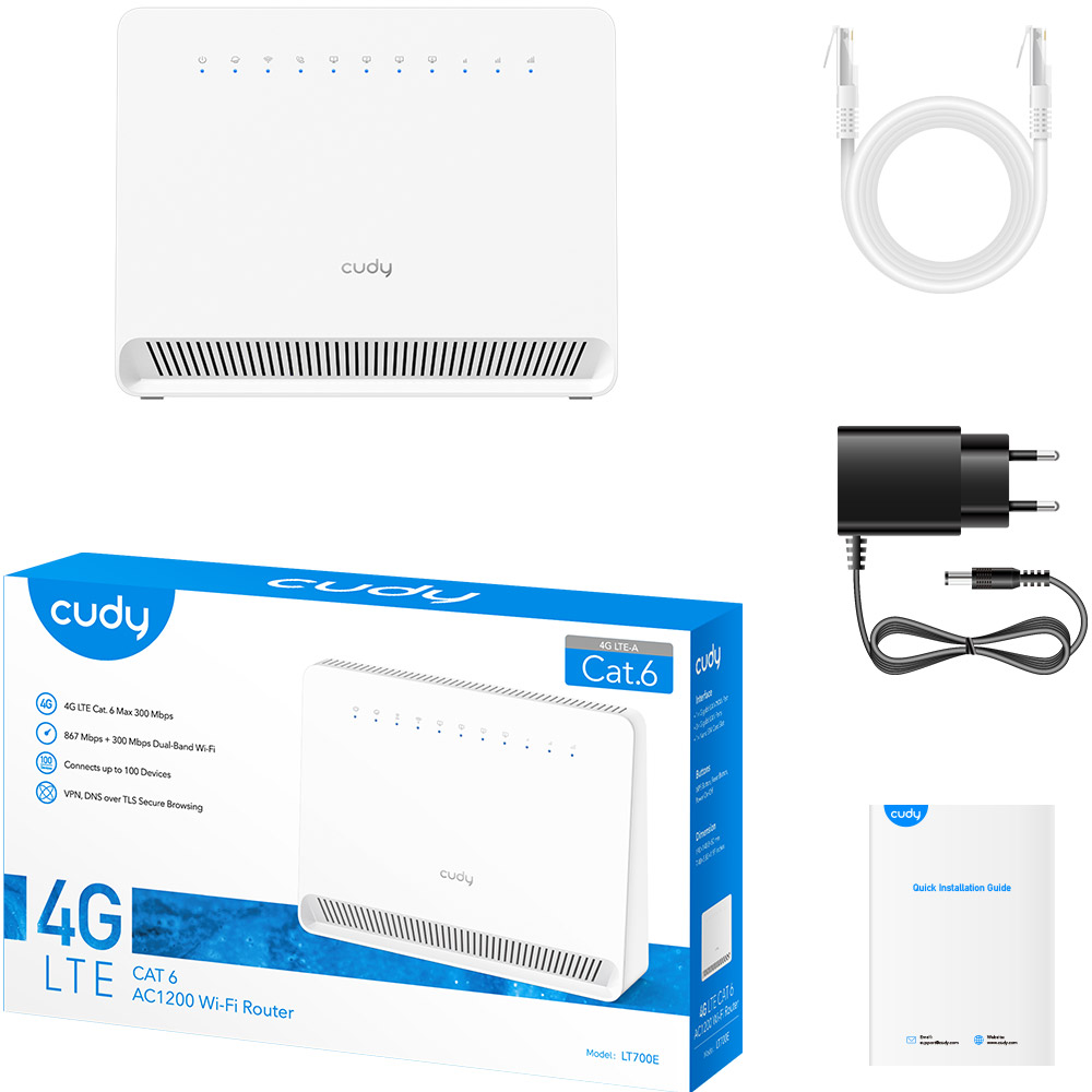 Wi-Fi роутер CUDY LT700E 4G LTE