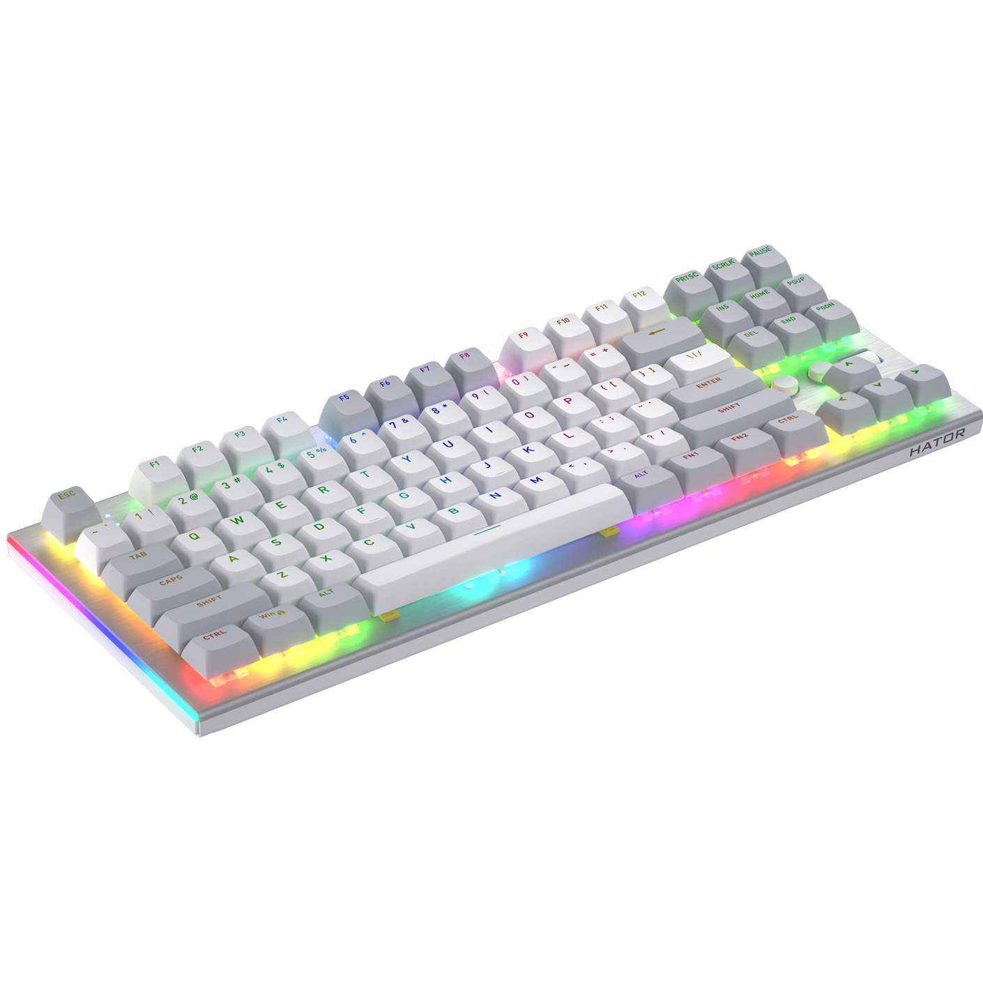 Клавиатура HATOR Gravity TKL Aurum Orange Switch US White (HTK561)